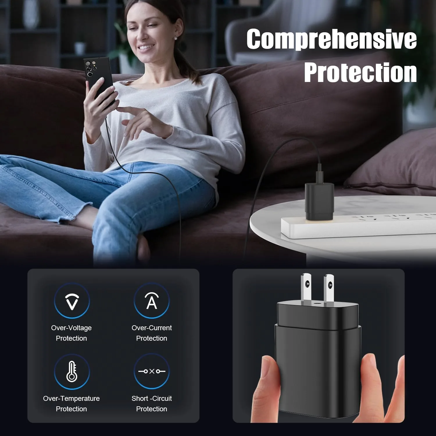Type C Charger Fast Charging,4Pack 25W Super USB C Fast Charger Block