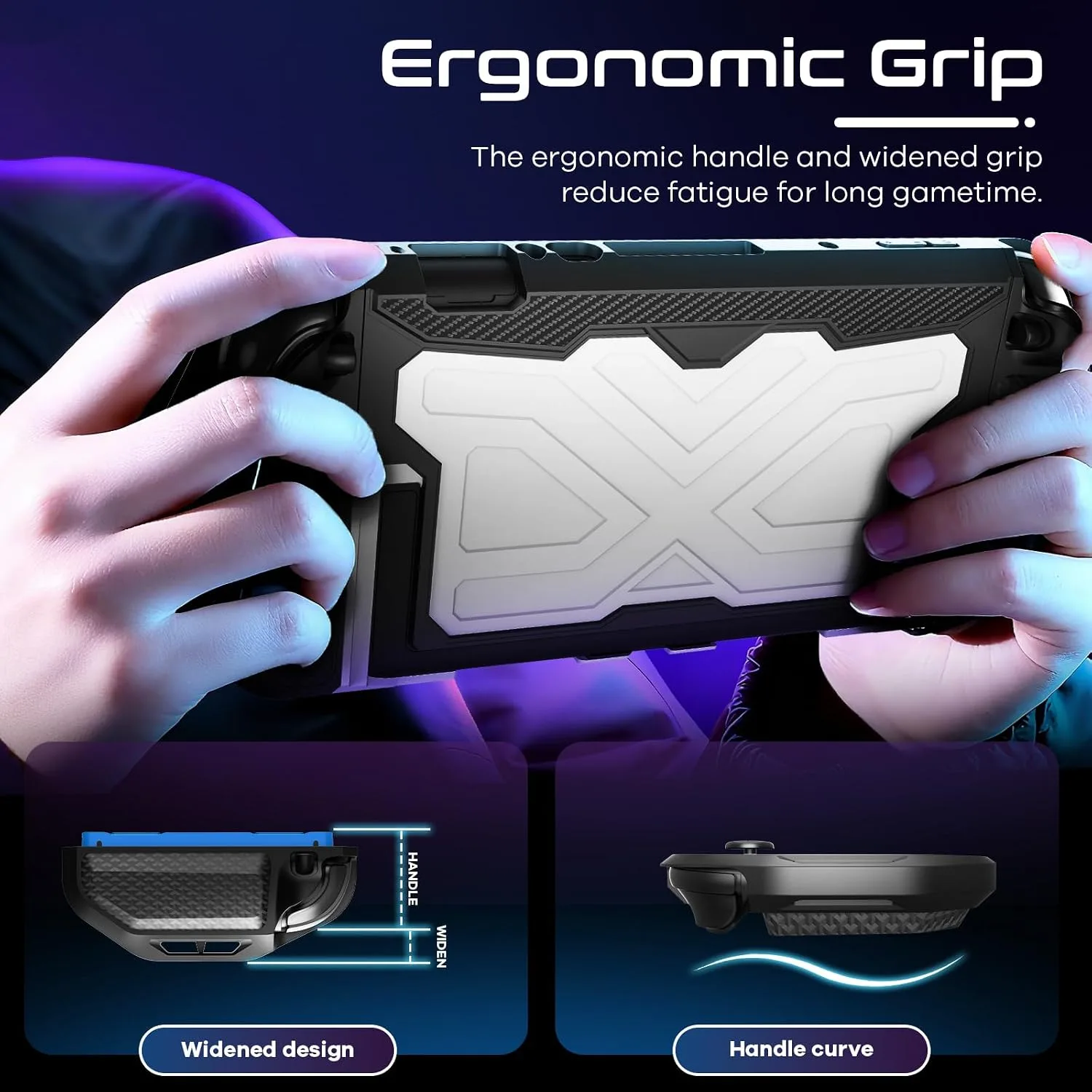 Toladoshop Dockable for Switch 2 Grip Case (2025) Accessories, Armor Slim Military-Grade Protection for Detachable 3PCS Design Joncon Holder with Screen Protectors and Joystick caps, White