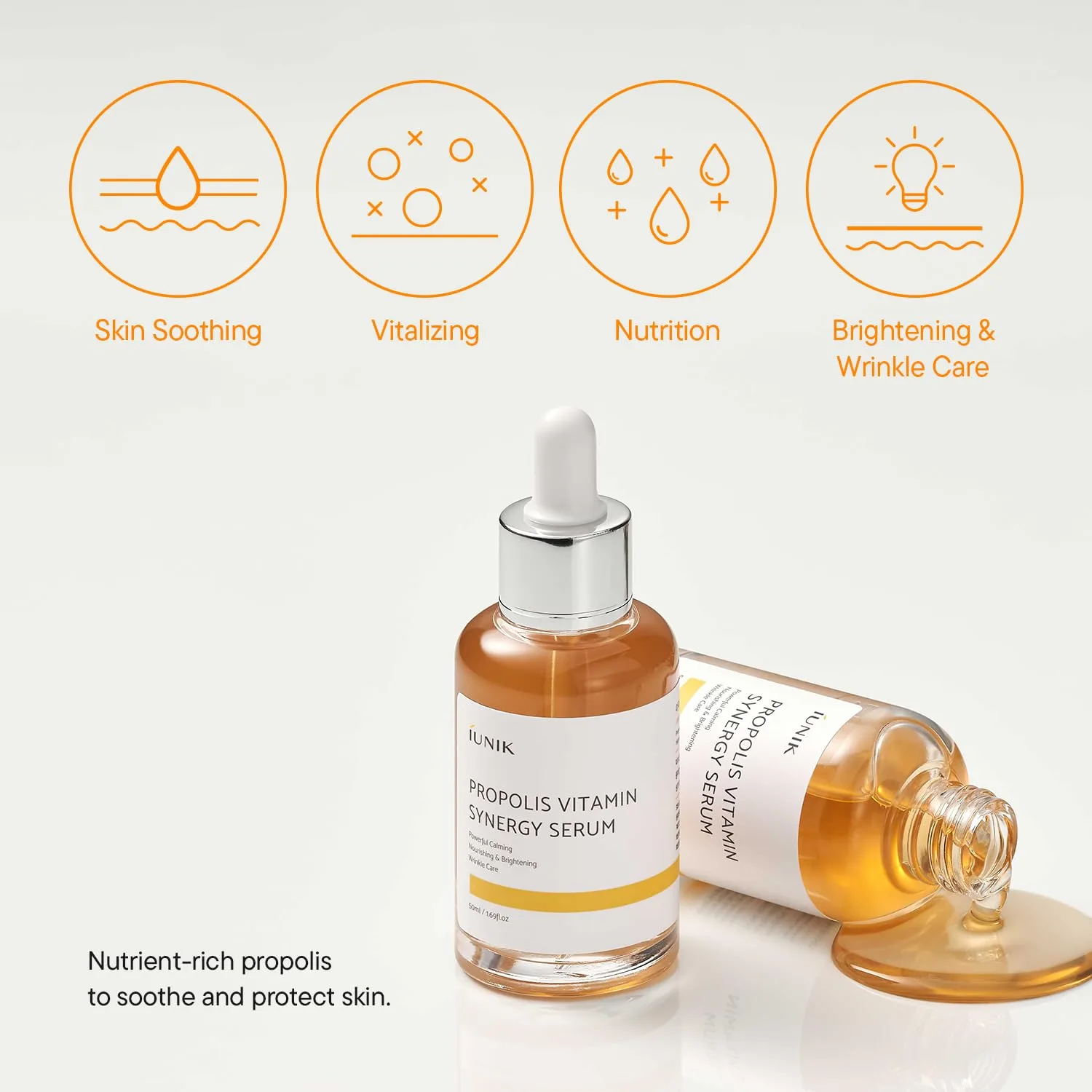 IUNIK Propolis Vitamin Synergy Serum – Glow Skin Booster 1.69 fl oz
