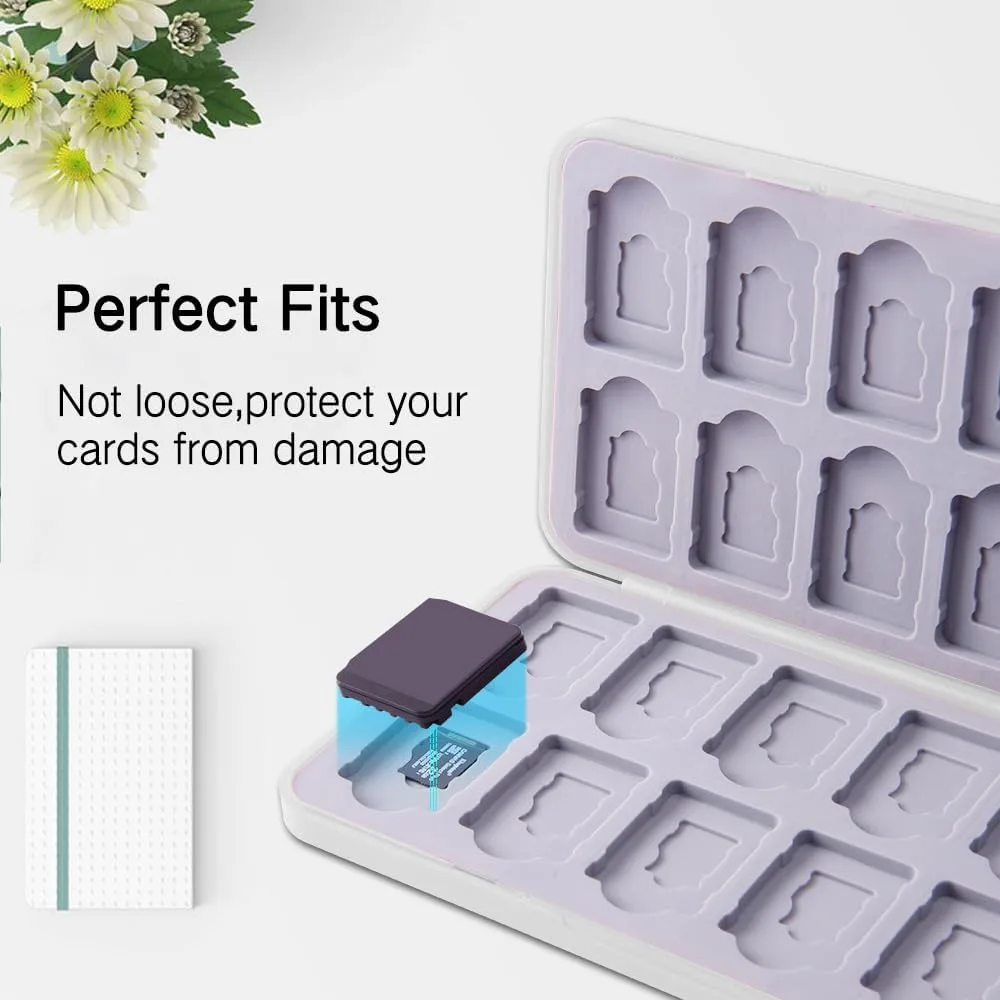 PERFECTSIGHT Switch Game Case Compatible with Nintendo Switch OLED & Switch Lite, 24 Switch Game Holder, Cute Switch Game Card Case Cartridge with 24 Slots Game Card Storag (Red and Purple)