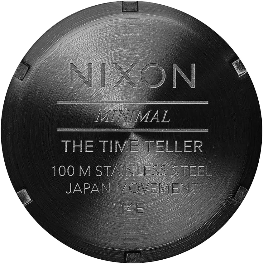 NIXON Time Teller A045 - 100m Water Resistant Men's Analog Fashion Watch (37mm Watch Face, 19.5mm-18mm Stainless Steel Band)