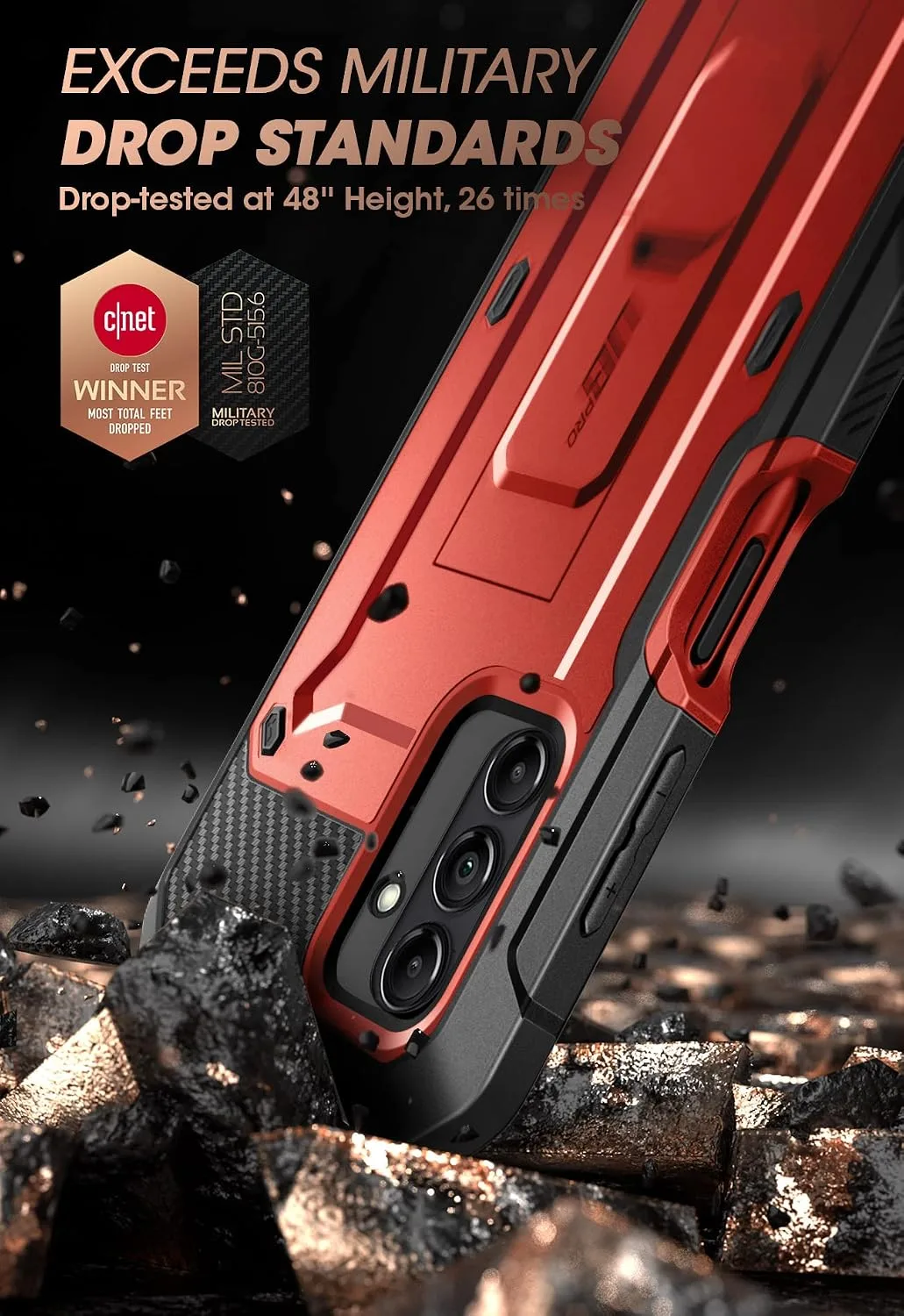 SUPCASE for Samsung Galaxy A14 5G Case with Screen Protector, Ruddy