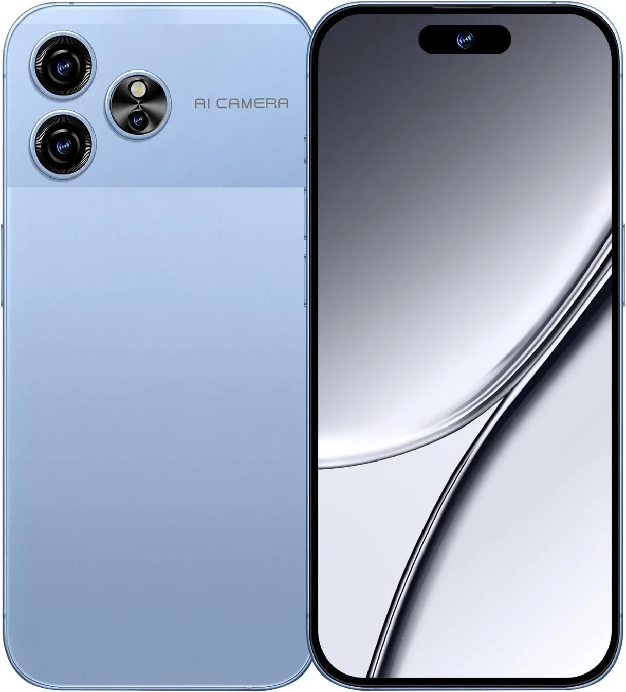Unlocked Cell Phones Smartphone Android 13 Phones 8+256GB/6.8" HD Screen/Dual SIM/108MP+48MP Camera/6800 mAh/Built-in Pen (Light Blue)