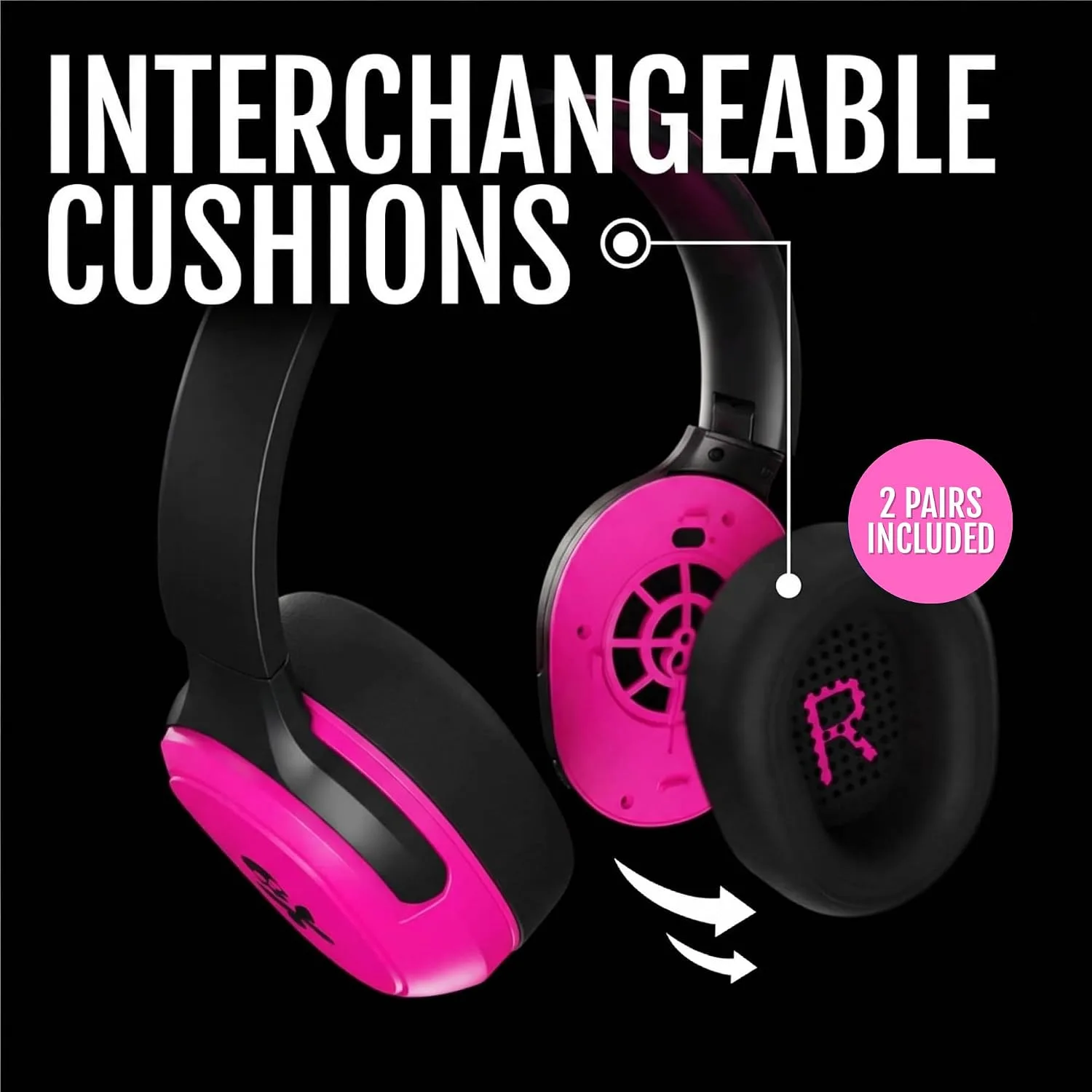 H2O Audio Betty x RIPT Ultra Over-Ear Sport Headphones - 100% Sweatproof Zwift Headphones - Premium Sound Active Noise Cancellation and Transparency Mode, 50-Hour Battery Life