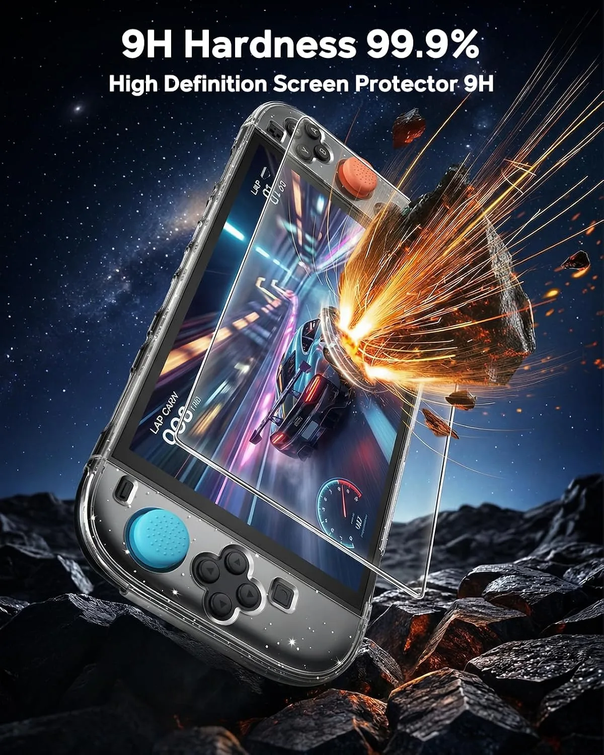 FYOUNG Switch 2 Cover Case, Crystal Hard Protective Shell for Nintendo 2