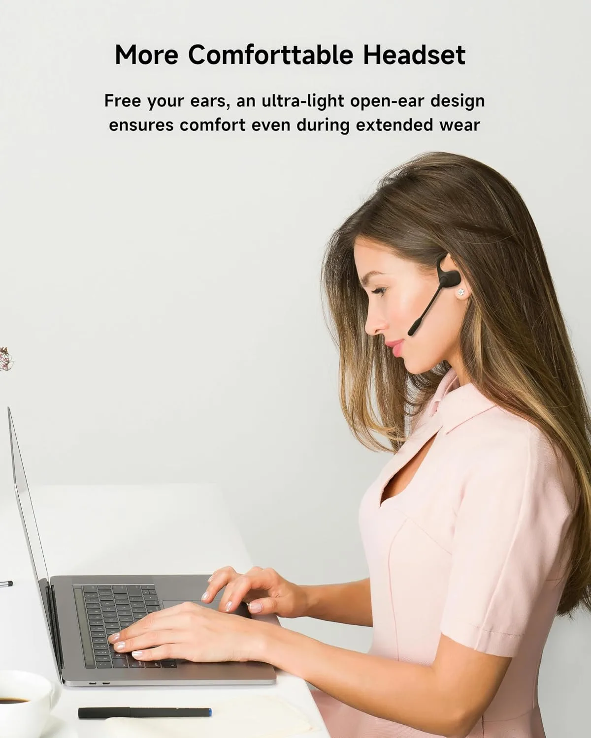 LOBKIN Open Ear Bluetooth Headphones with Noise Cancelling Mic