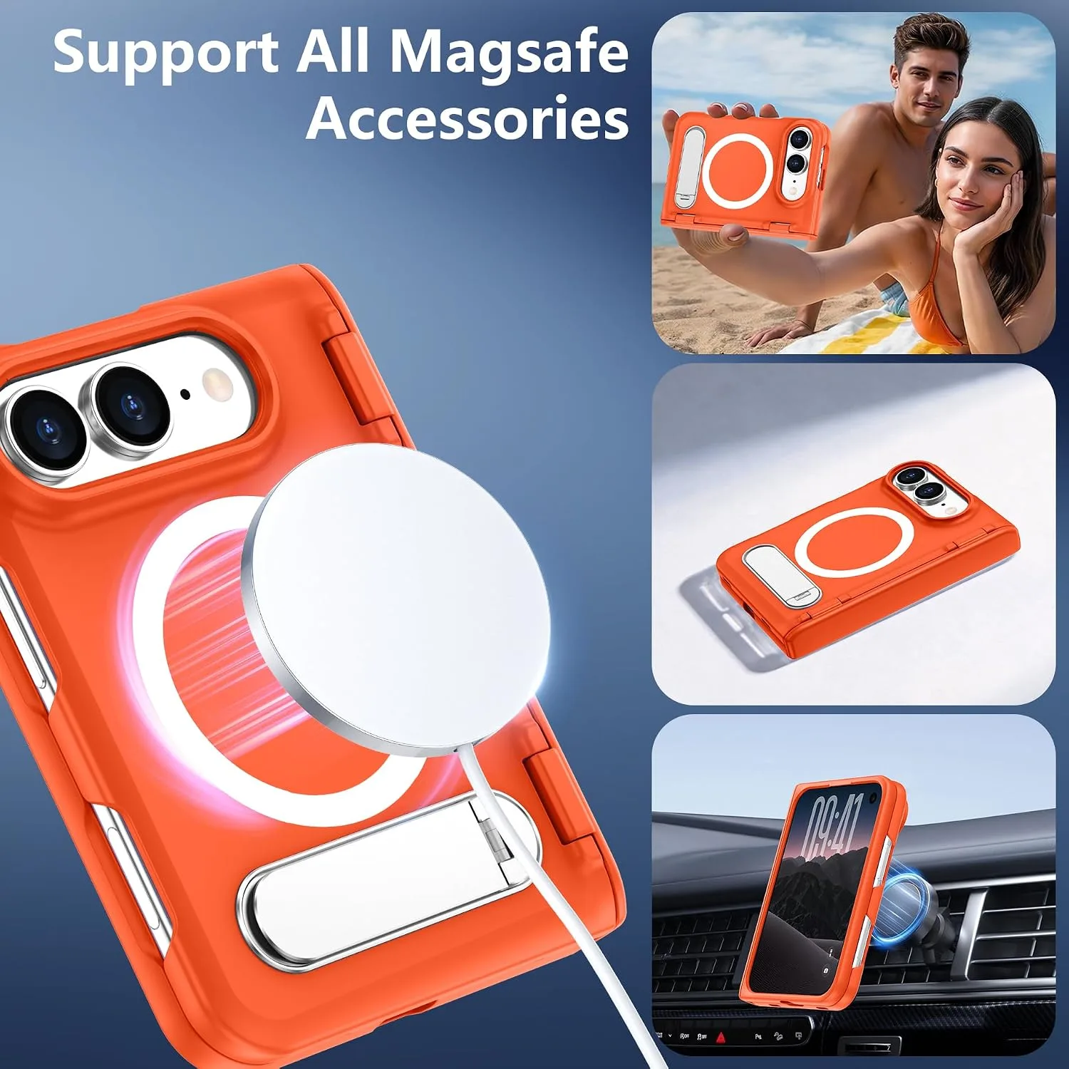 For iPhone Duo Case/iPhone Fold Case with Kickstand & Screen Protector