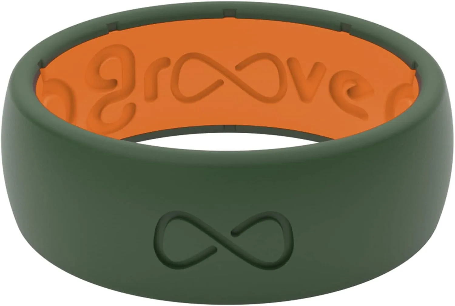 Groove Life Silicone Ring for Men, Breathable Rubber Wedding Band, Flexible