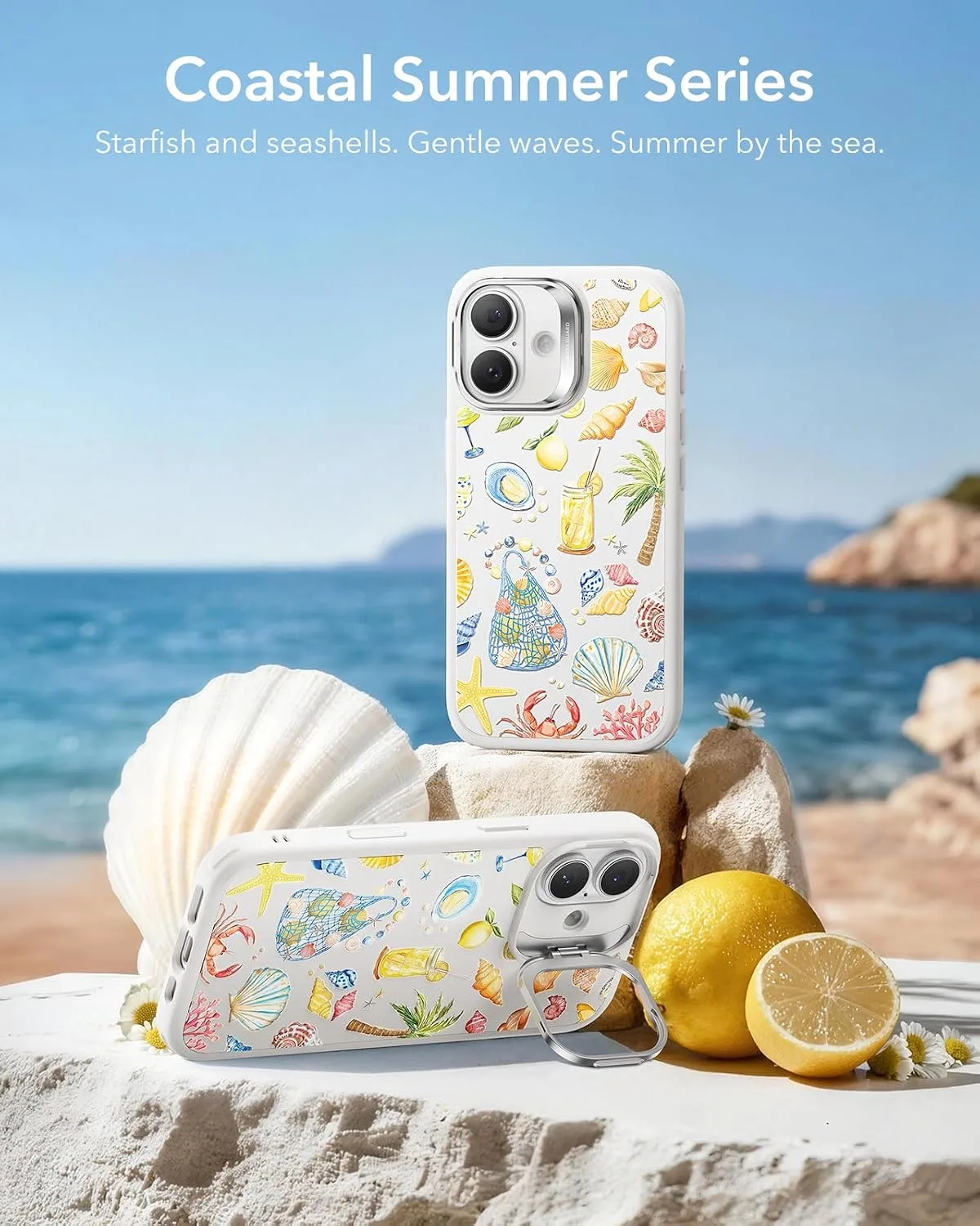 ESR Classic Hybrid for iPhone 17 Case with Flex Stand, Cream White