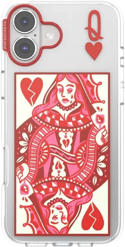 PopSockets iPhone 16 Plus Phone Case with MagSafe- Heart Queen