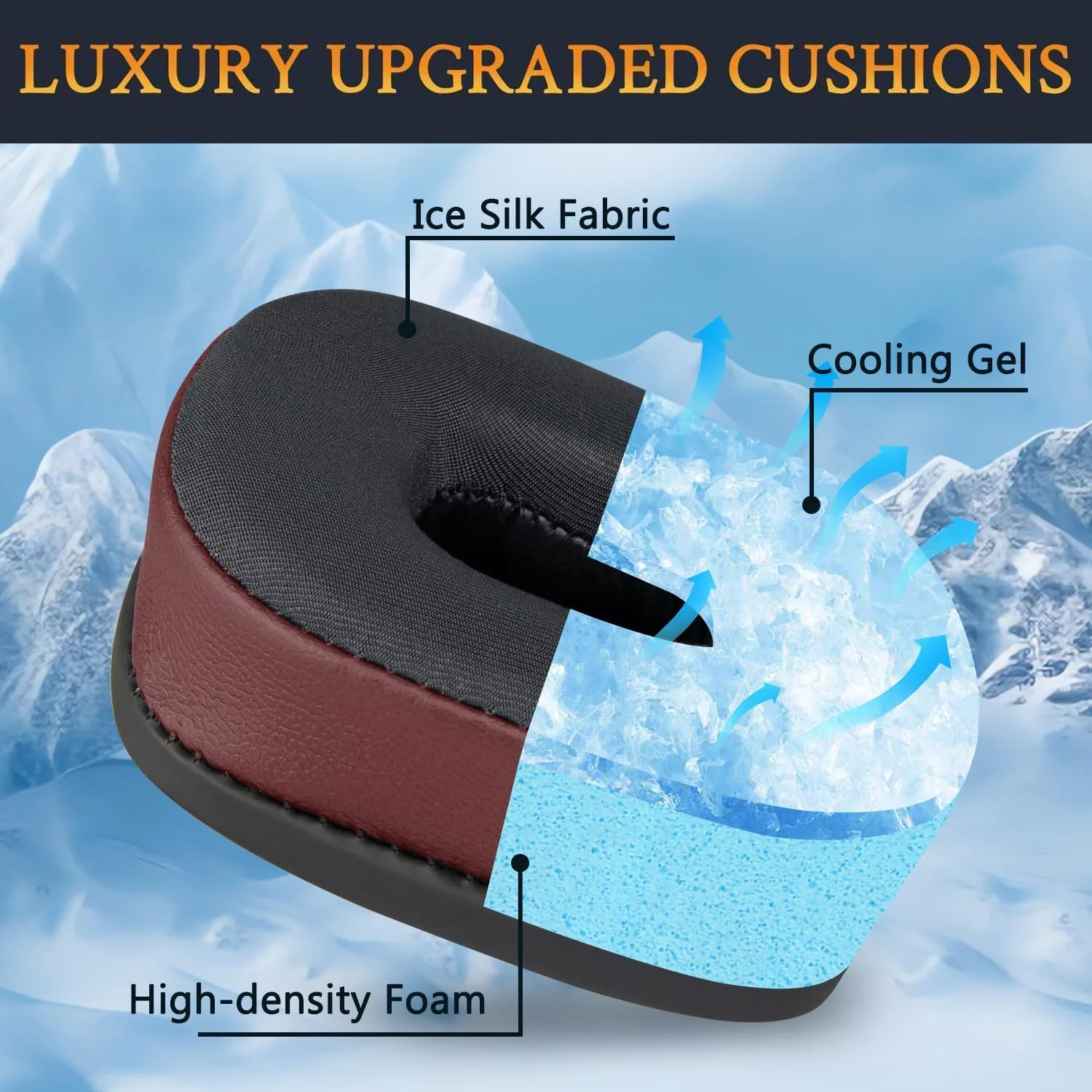 SOULWIT Cooling Earpads for Marshall Major I/II/III/IV/V - Burgundy