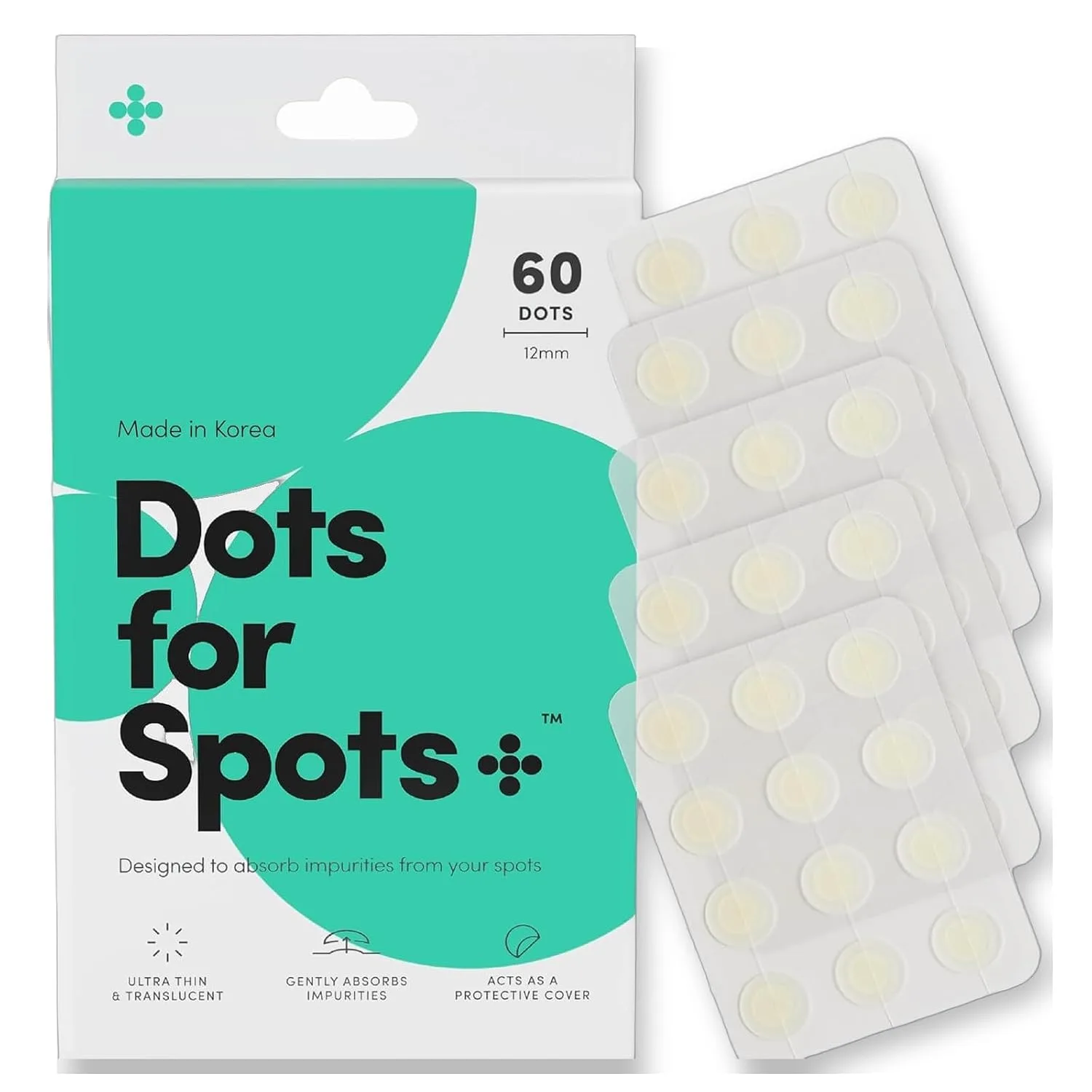 Parche para granos Dots for Spots hidrocoloide translúcido 60 unidades