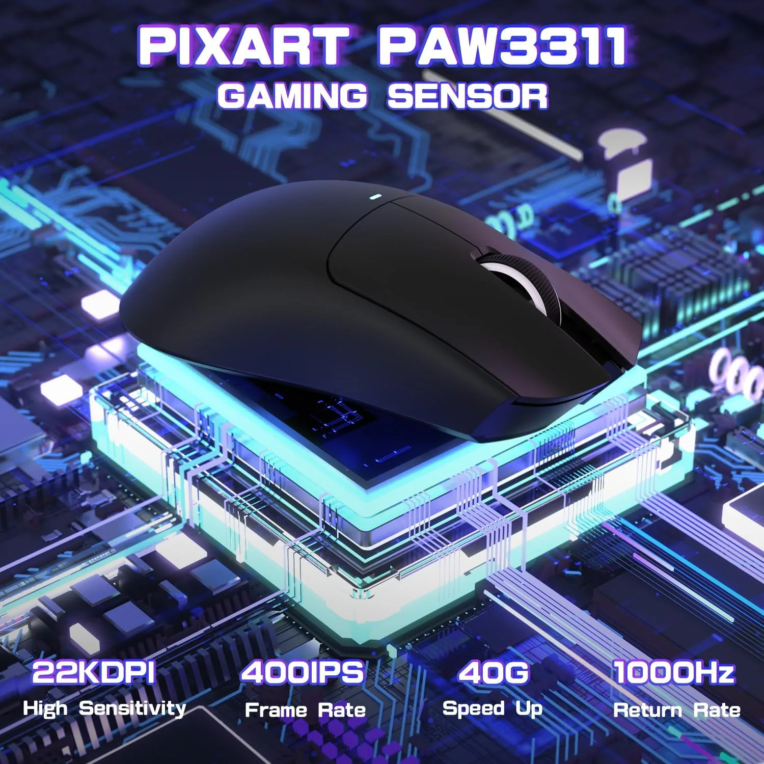 ATTACK SHARK X11 SE Ultra-Light Wireless Gaming Mouse, Black