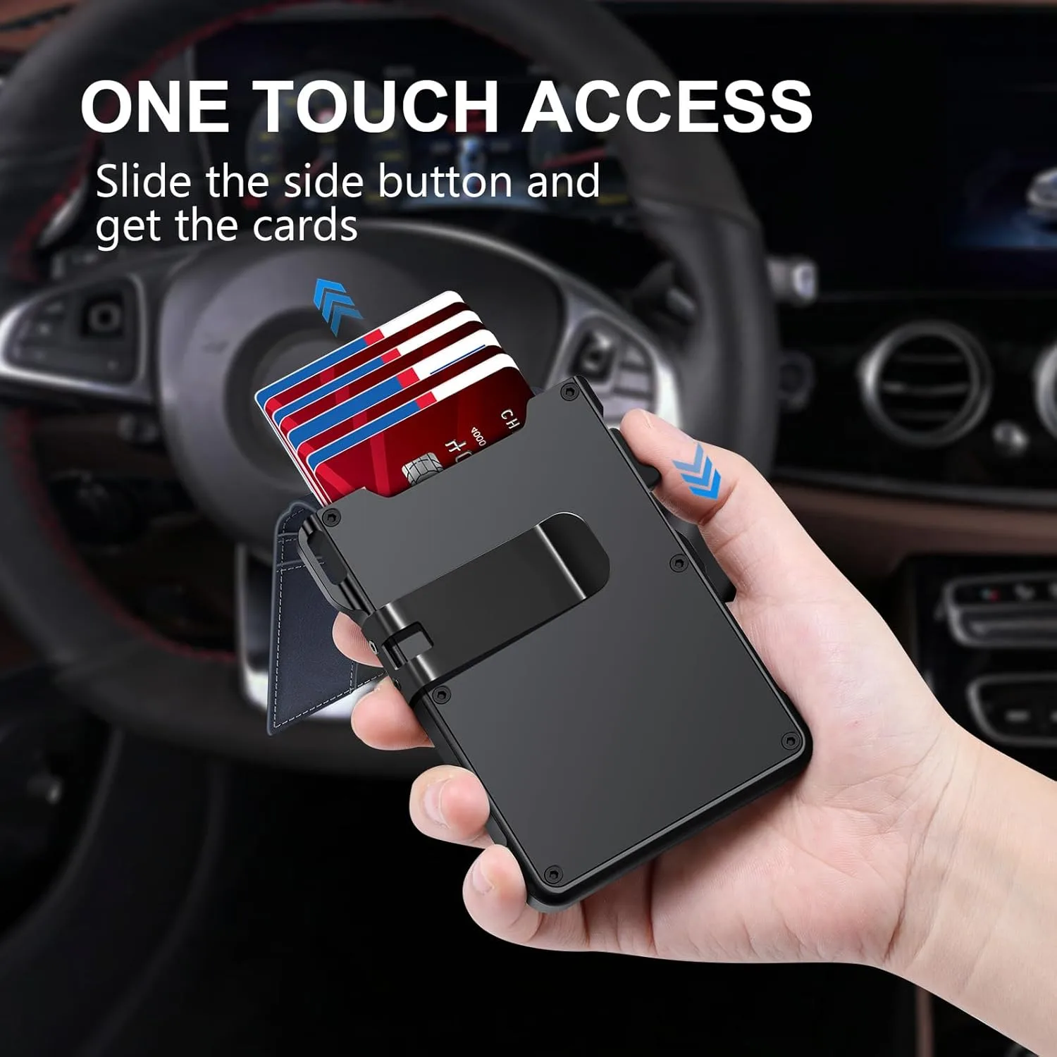 Airtag Wallet for Men Smart Wallet for Air Tag RFID Blocking Minimalist