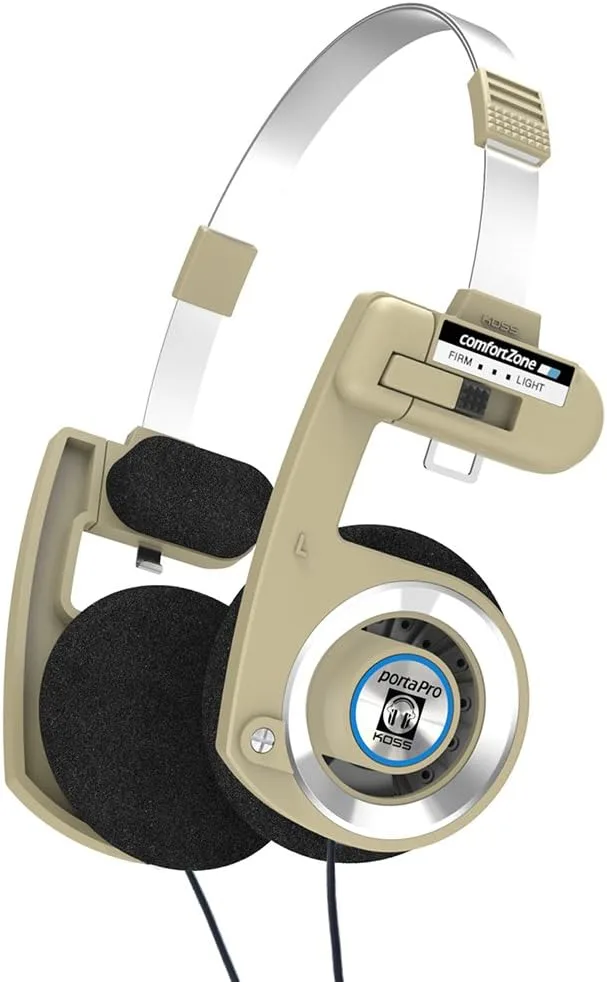 Koss Porta Pro Limited Edition Retro Style On-Ear Headphones, Rhythm Beige