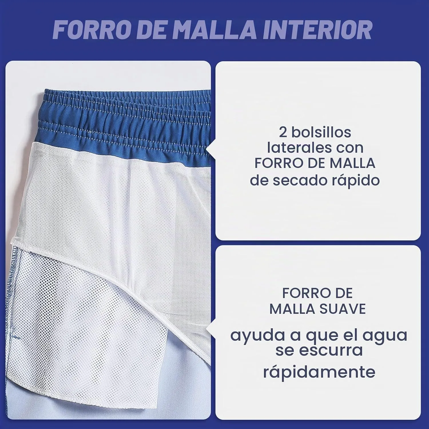 maamgic Mens Swim Trunks Quick Dry Mesh Linner with Pockets 7" Beach Shorts