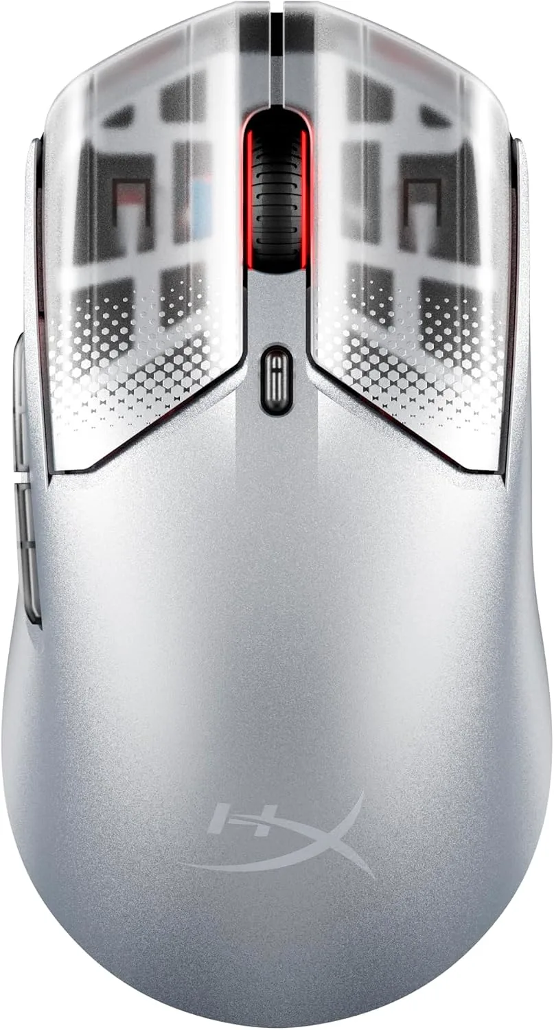 HyperX Pulsefire Haste 2 S – Wireless Gaming Mouse for PC – 64g, Magnesium Alloy Shell, Rechargeable li-ion Battery, 26K Sensor, Dual Wireless, Glass Skates, Silver