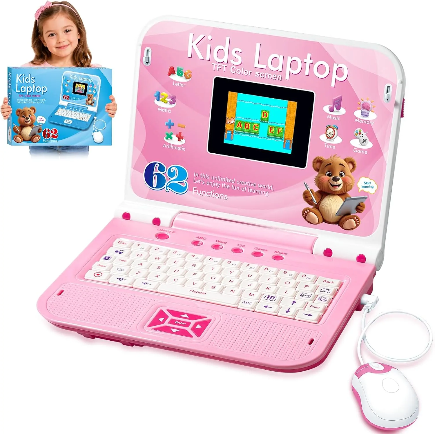 Kids Laptop: Educational Toy with Color Screen for Kids Ages 5+