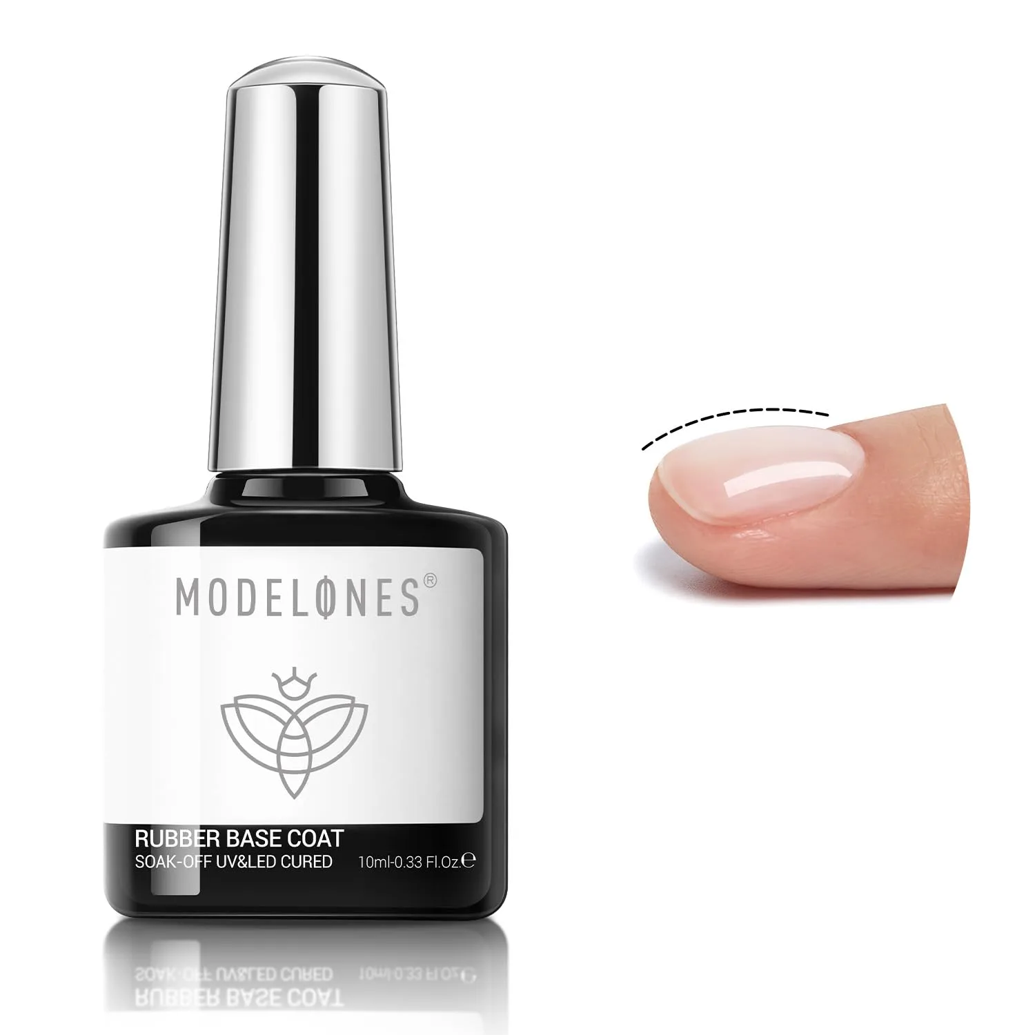 modelones Rubber Gel Base Coat Clear Builder Nail Gel for Weak Nails