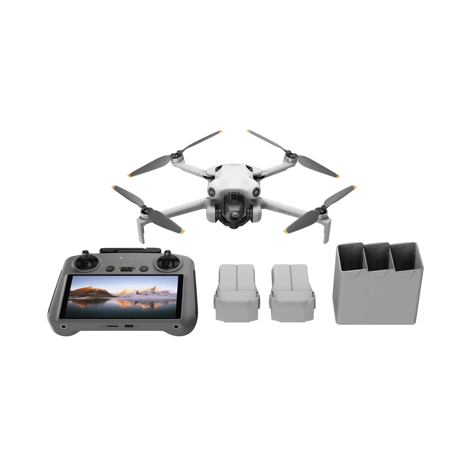 Drone DJI Mini 4 Pro Fly More Combo con control remoto RC 2 pantalla, cámara 4K UHD