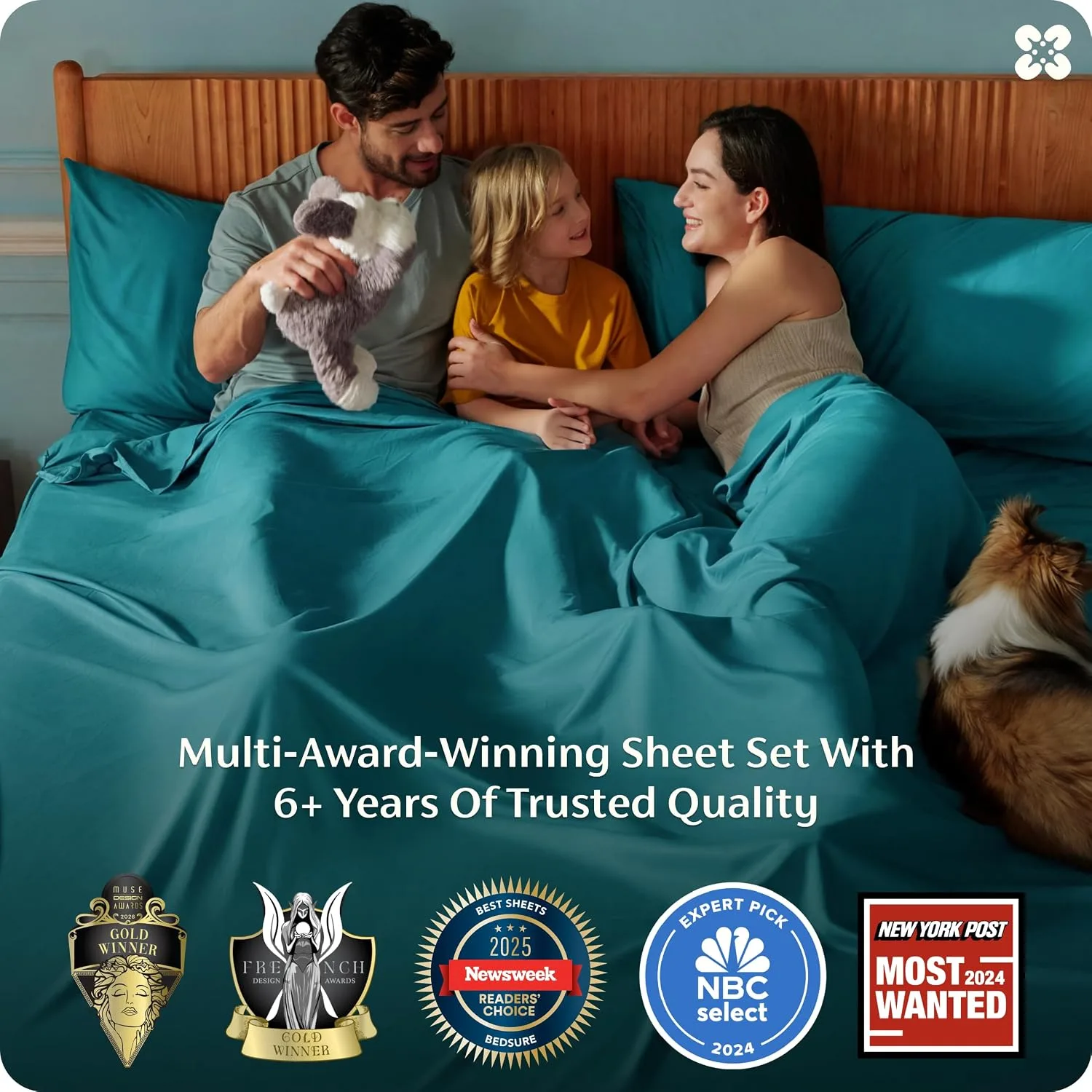 Bedsure PureWoven 100% Rayon Derived from Bamboo, King Size Sheets Set