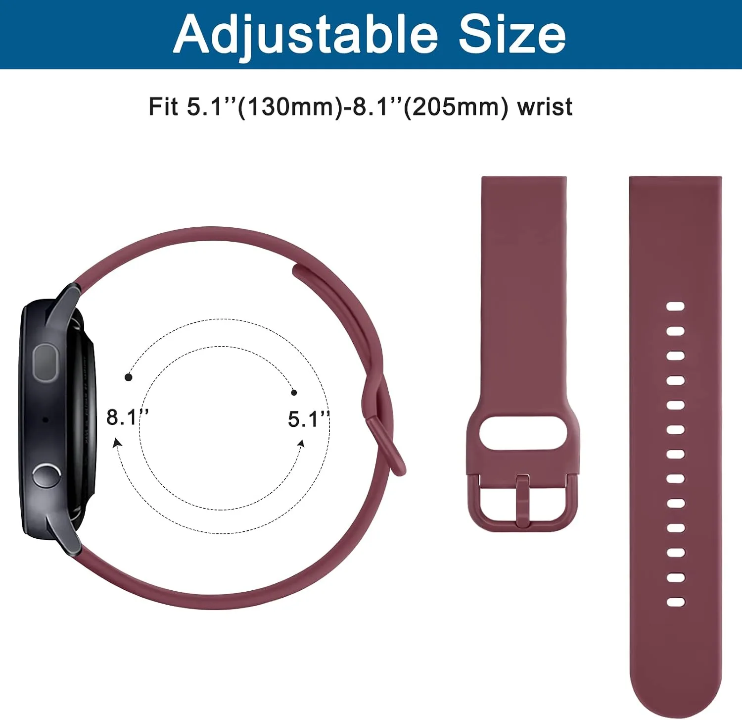 AK Band for Amazfit GTS 4 / GTS 4 Mini / GTS 3 / GTS 2 / GTS 2e / GTS 2 mini / GTS / GTR mini Bands, 20mm Soft Replacement Sport Strap for Amazfit Bip 3 / Bip 3 Pro / Bip U Pro / Bip / Bip Lite / Bip S / Bip S lite / Bip U Smart Watch Women Men
