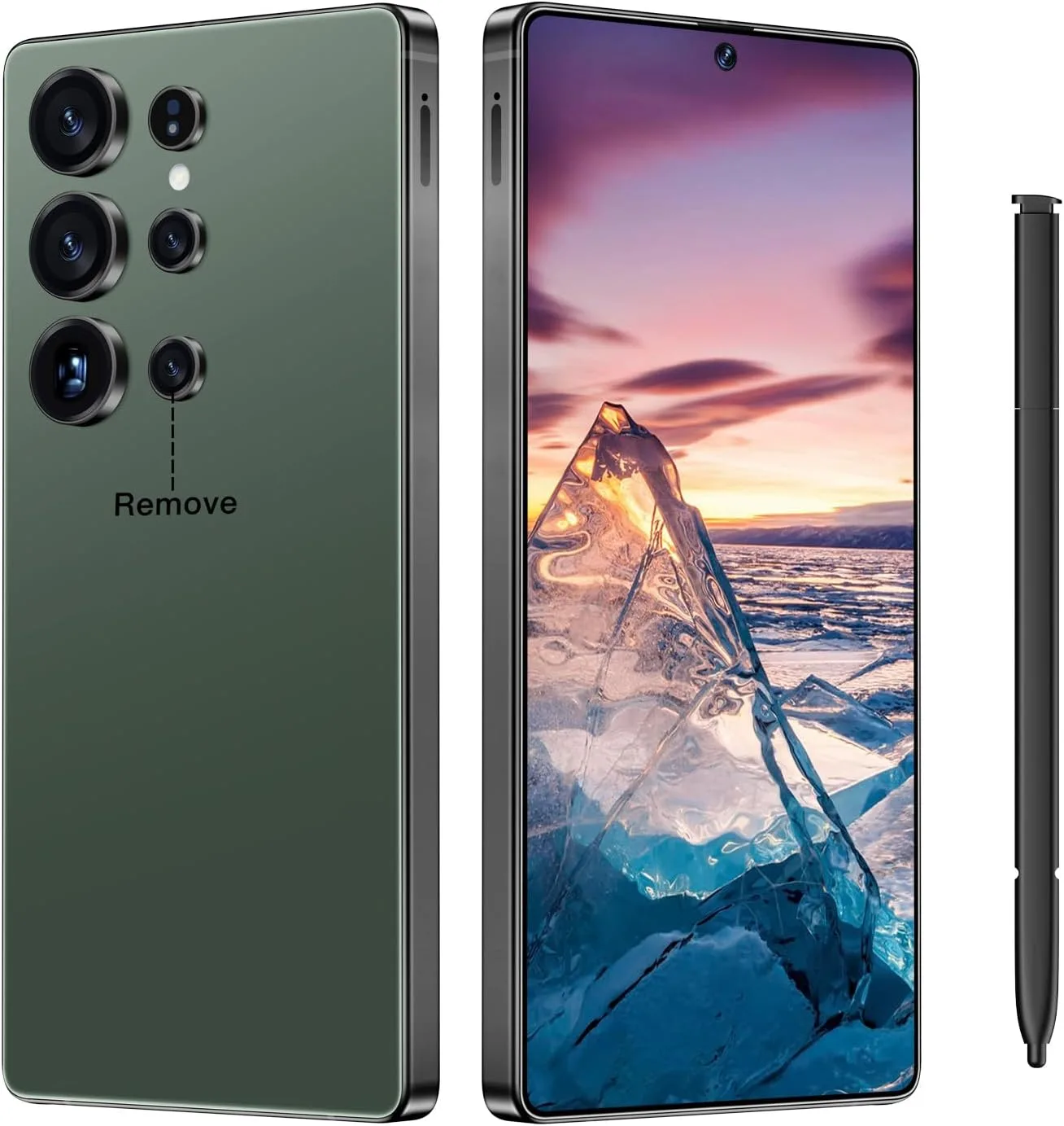 I25Ultra Unlocked Smartphone,16+512GB Unlocked Phone,6.9" HD+ Display,Built in Pen,Snapdragon 8 Gen3 7000mAh Dual Speakers 5G/Face ID/Fingerprint Lock/Dual SIM/GPS (Green)