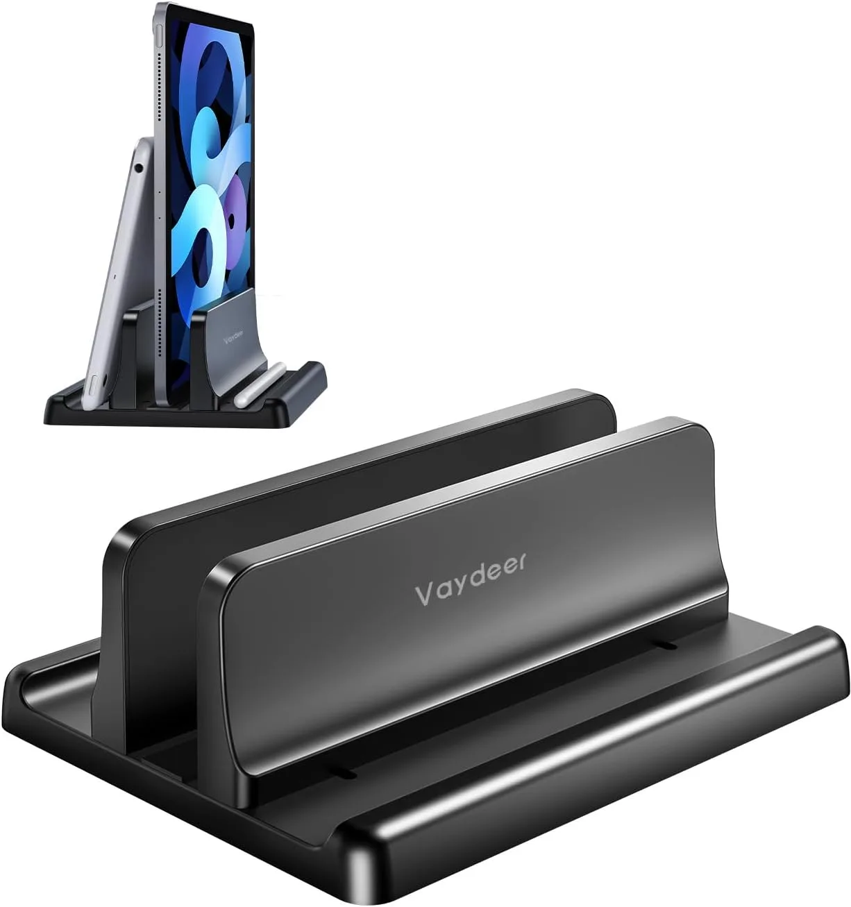 Base vertical para laptop Vaydeer ajustable para hasta 17.3 pulgadas negra