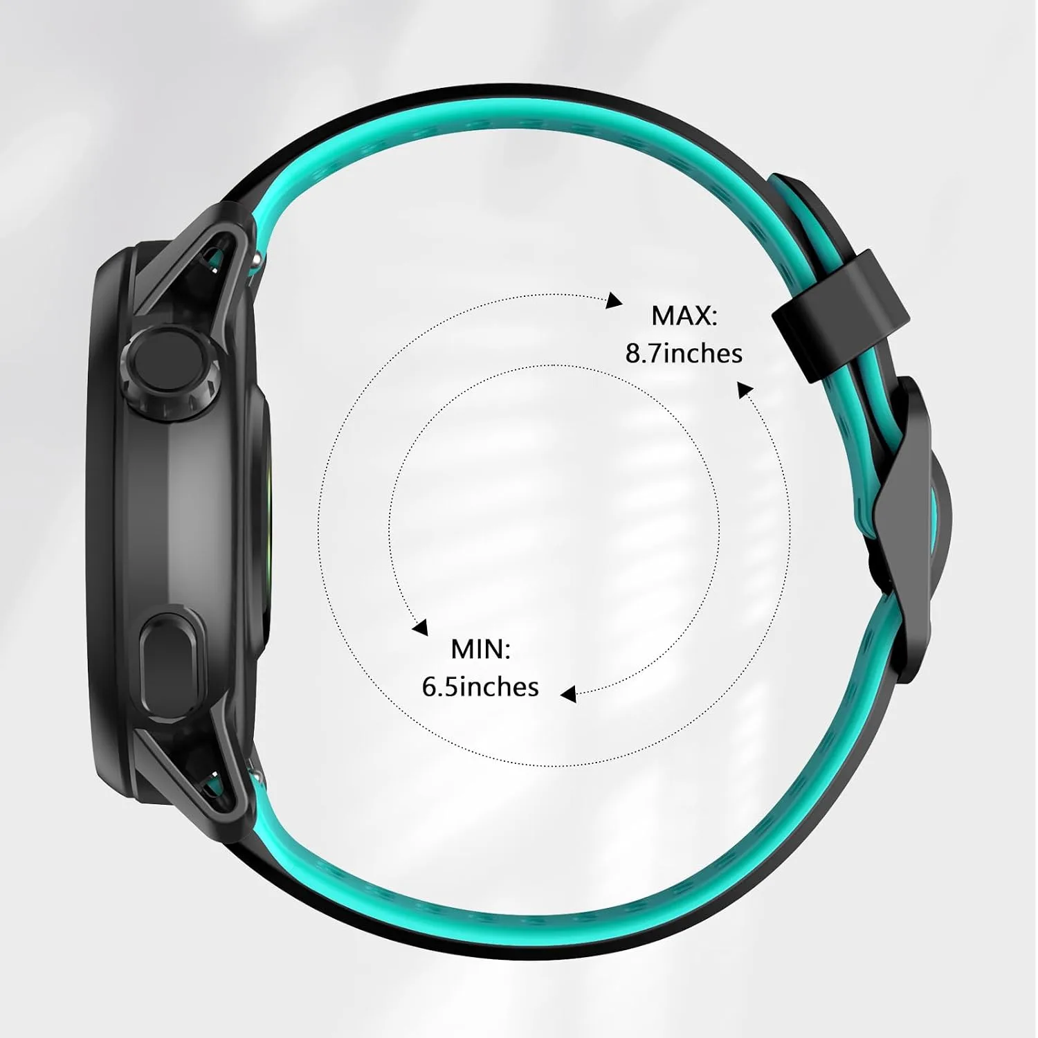 Compatible with Coros Pace 3/Apex 2 Pro/Apex Pro/Apex 46mm Watch Bands, 22mm Quick Release Watch Band Sport Silicone Watch Strap Breathable Wristband for Women Men