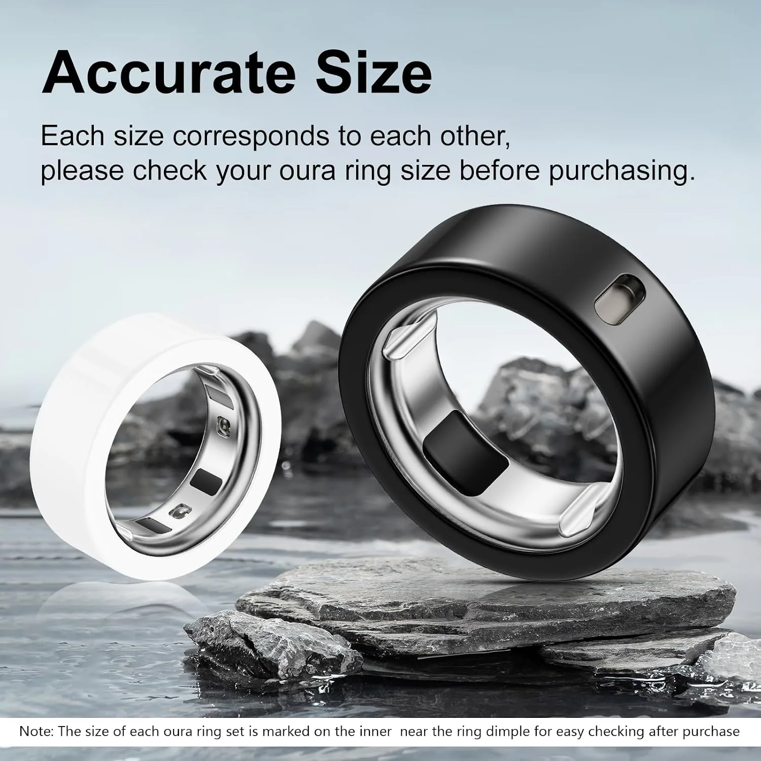 5 Pack Covers Compatible with Oura Ring 4/Oura Ring 3-Size 6
