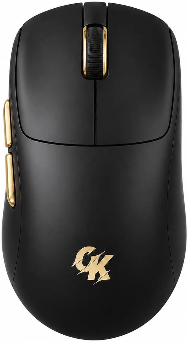 Mouse inalámbrico para gaming Gamakay GX1 PRO negro con switch silencioso
