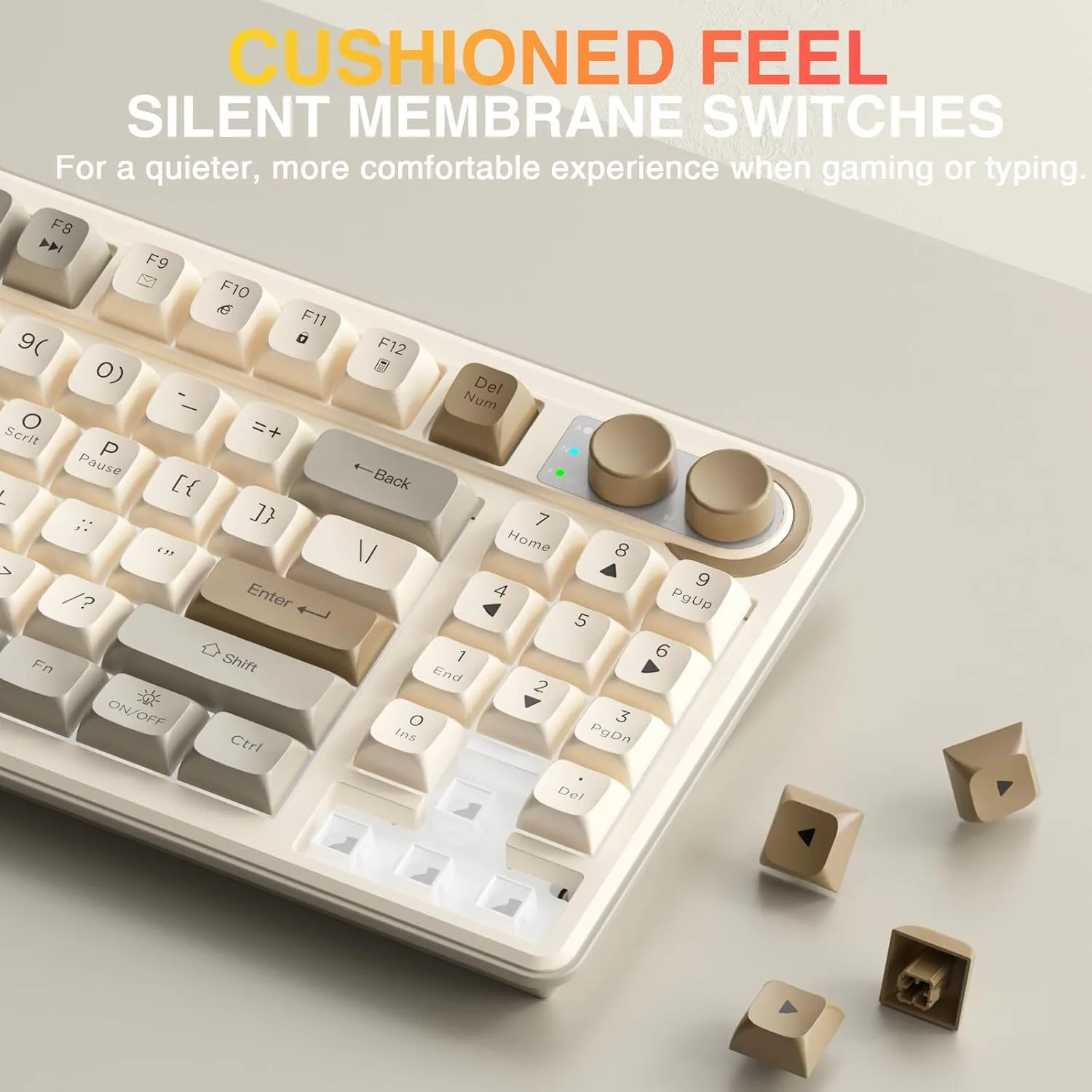 SOLAKAKA SK90 75% Wireless Gaming Keyboard with Media Knob & Number Pad