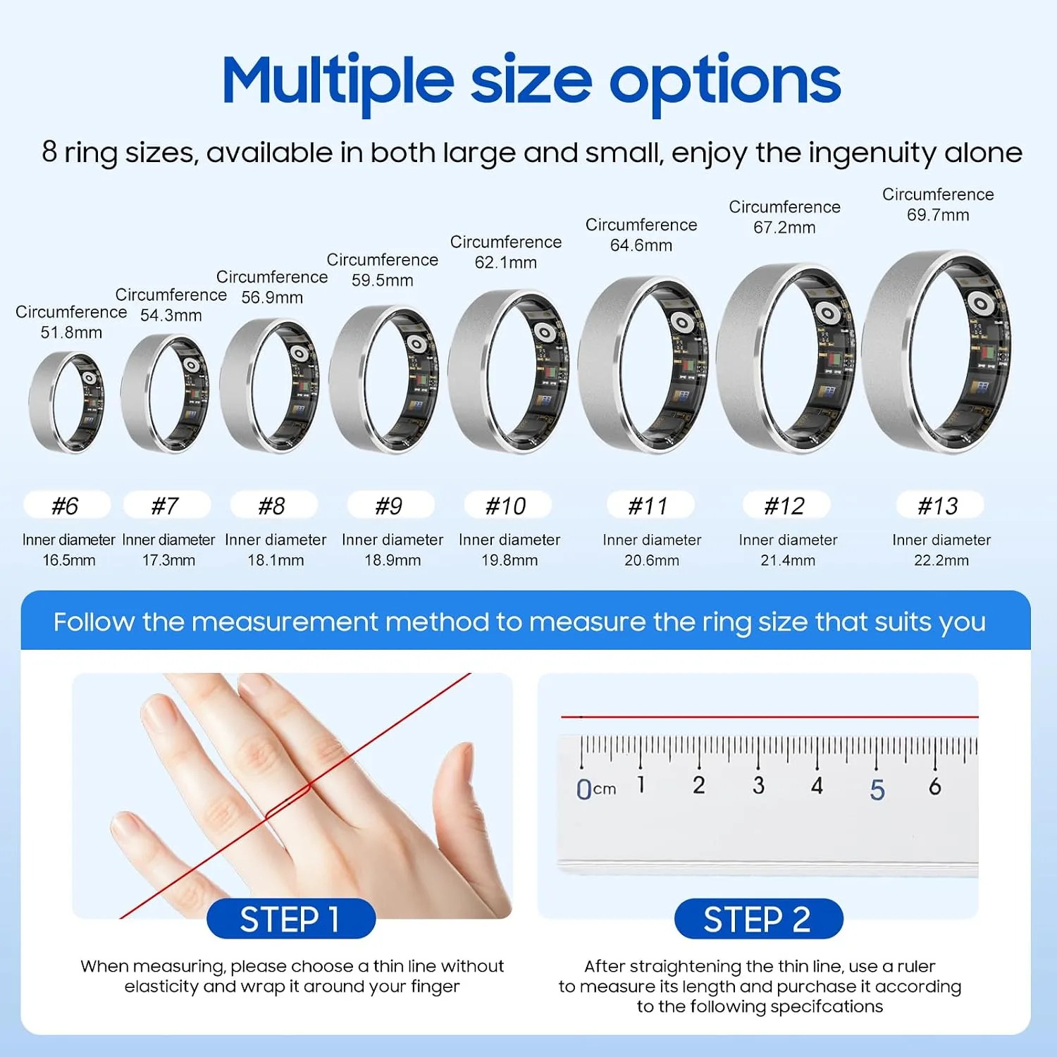 2026 Smart Ring New Health Tracker, IP68 Waterproof, iOS/Android Compatible, Sleep, Exercise & Health Monitoring, No Subscription, 5-Day Battery Life for Women & Men (Rose Gold, 7)