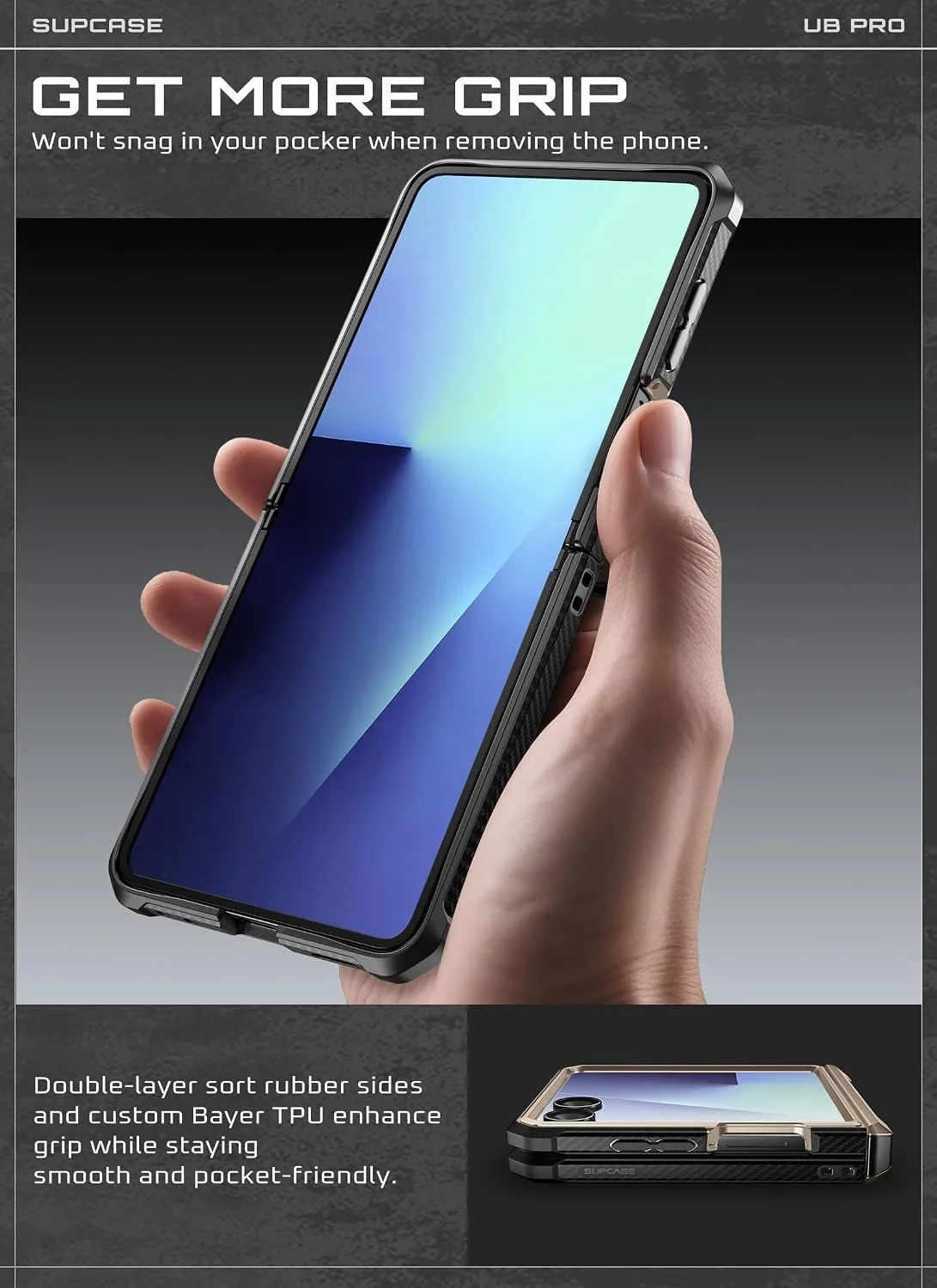 SUPCASE for Samsung Galaxy Z Flip 7 Case with Built-in Kickstand, Desert