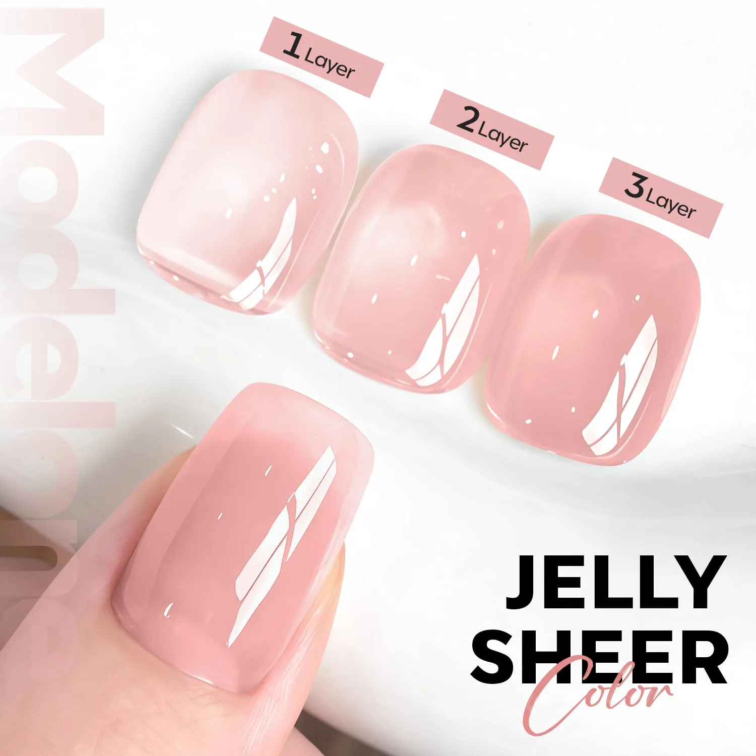 modelones Pink Gel Nail Polish Nude Pink Nail Polish