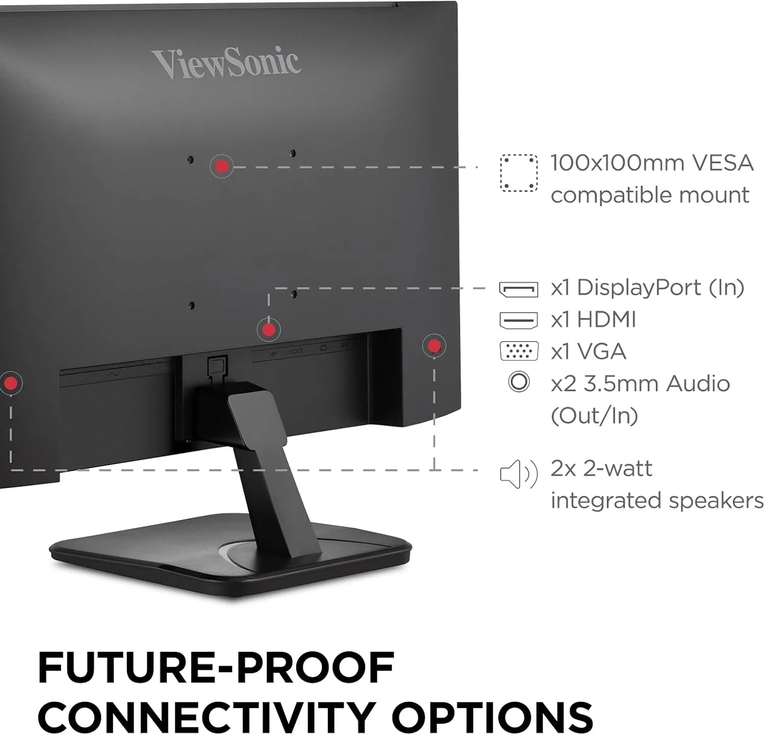 ViewSonic VA2456A-MHD 24 Inch 1080p IPS Computer Monitor, 120Hz, HDMI
