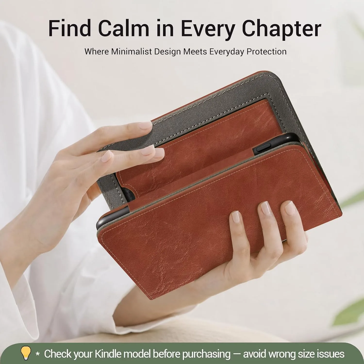 CoBak Case for 6" Kindle 2026 New Model, Dark Brown