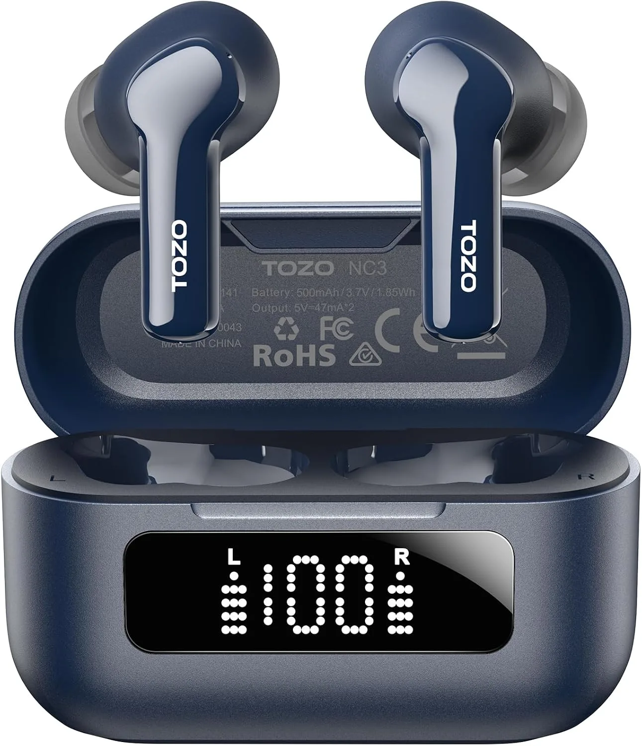 TOZO Hybrid Active Noise Cancelling in Ear Wireless Earbuds, 68H Playtime