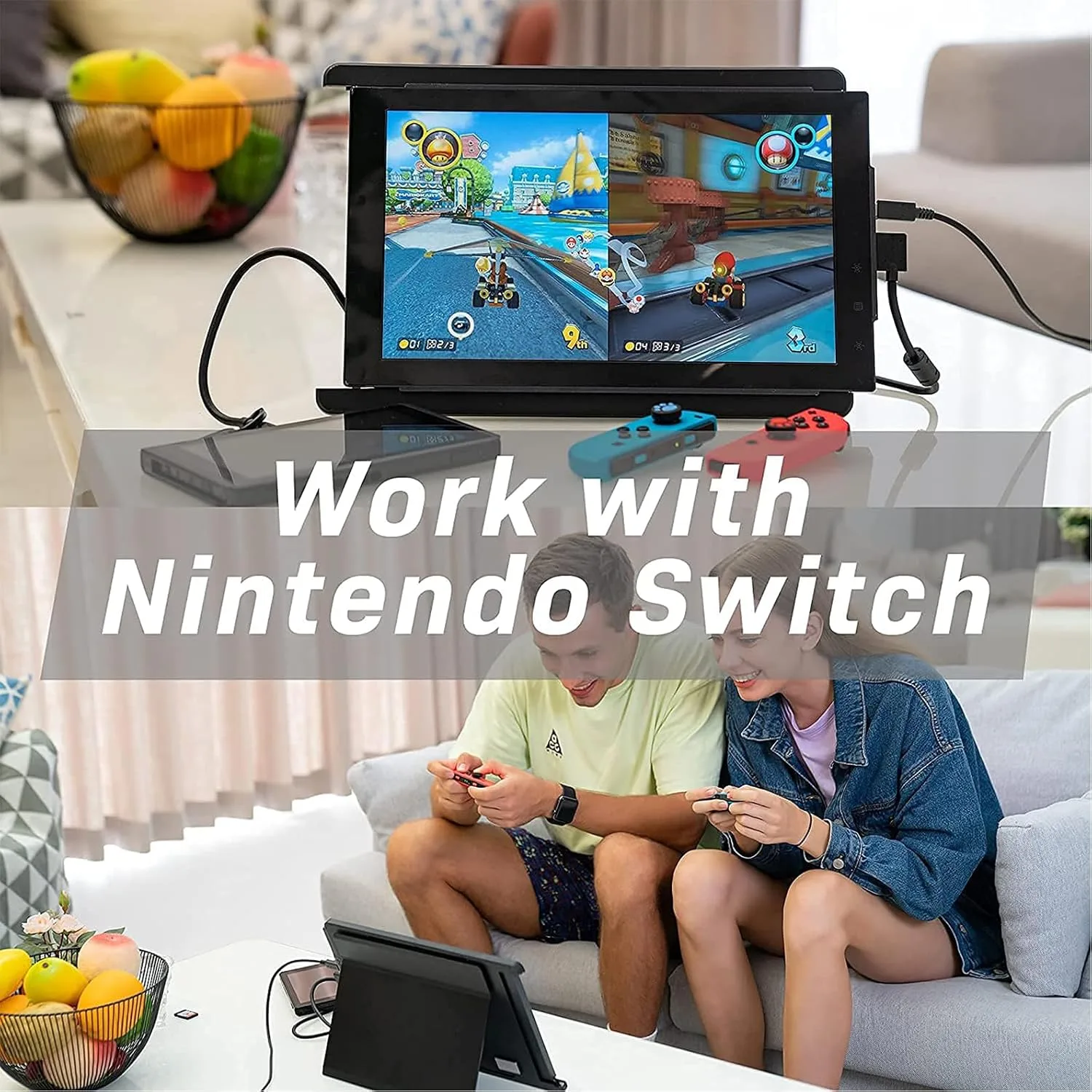 Trio Portable 12.5" Full HD IPS Display for Laptops, Dual-Side Sliding, USB A/Type-C Plug and Play (1 x 12.5 Monitor)