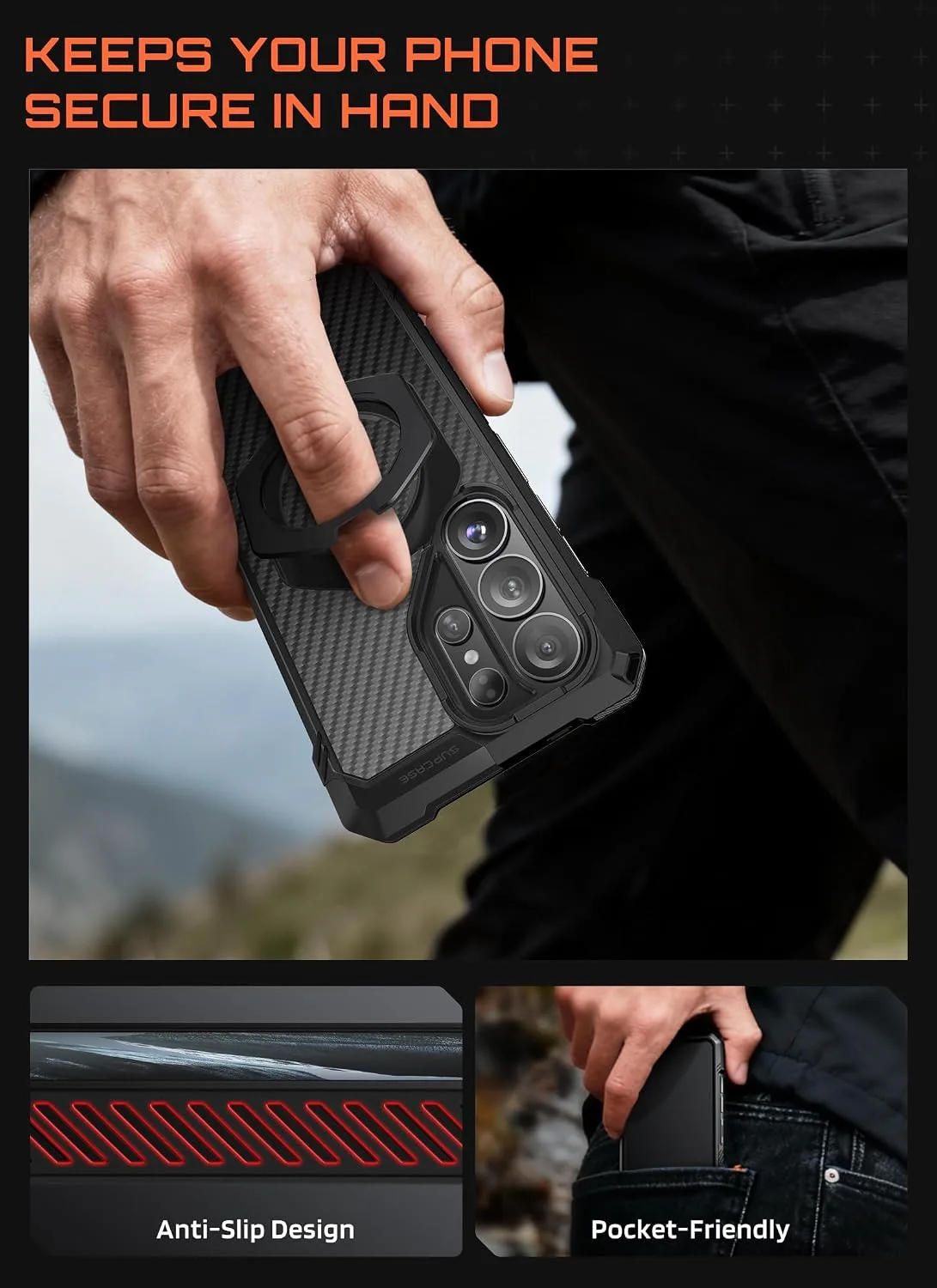 SUPCASE for Samsung Galaxy S26 Ultra Case with Built-in Stand, Aramid