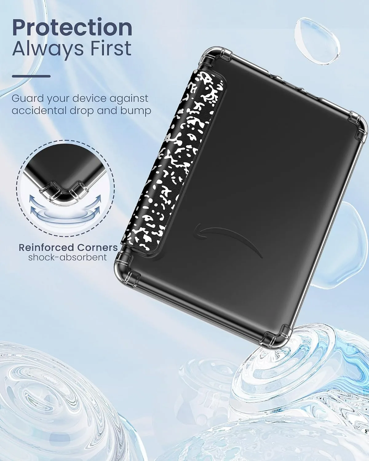 MoKo Case for 7" Kindle Paperwhite 12th Gen & Colorsoft 2024 Notebook Black
