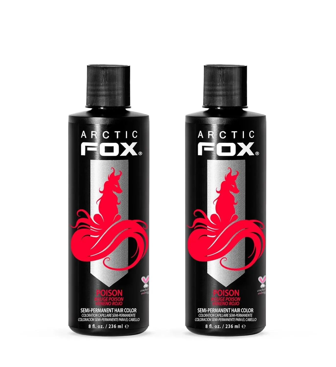 Tintura Semipermanente Arctic Fox Poison Rojo 2 x 8 oz
