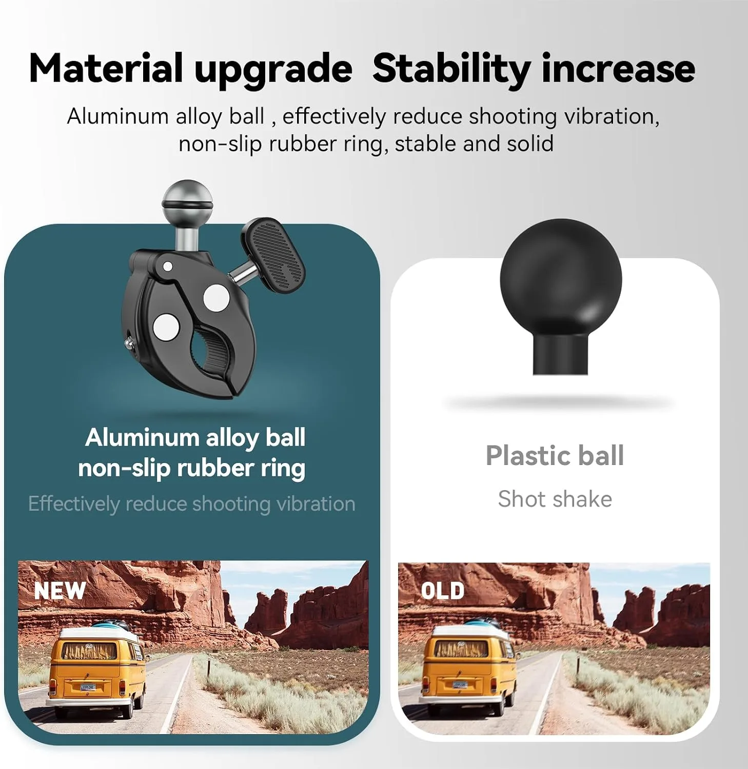 TELESIN° 360 Metal Clamp Mount Dirt Bike Motorcycle Roll Bar Tube Handlebar Mounts Accessories for GoPro 13 12 11 10 9 8 7 Insta360 X3 X4 X5 Go3 Ace Pro 2 DJI Action 4 Osmo Pocket 3 Camera Accessory