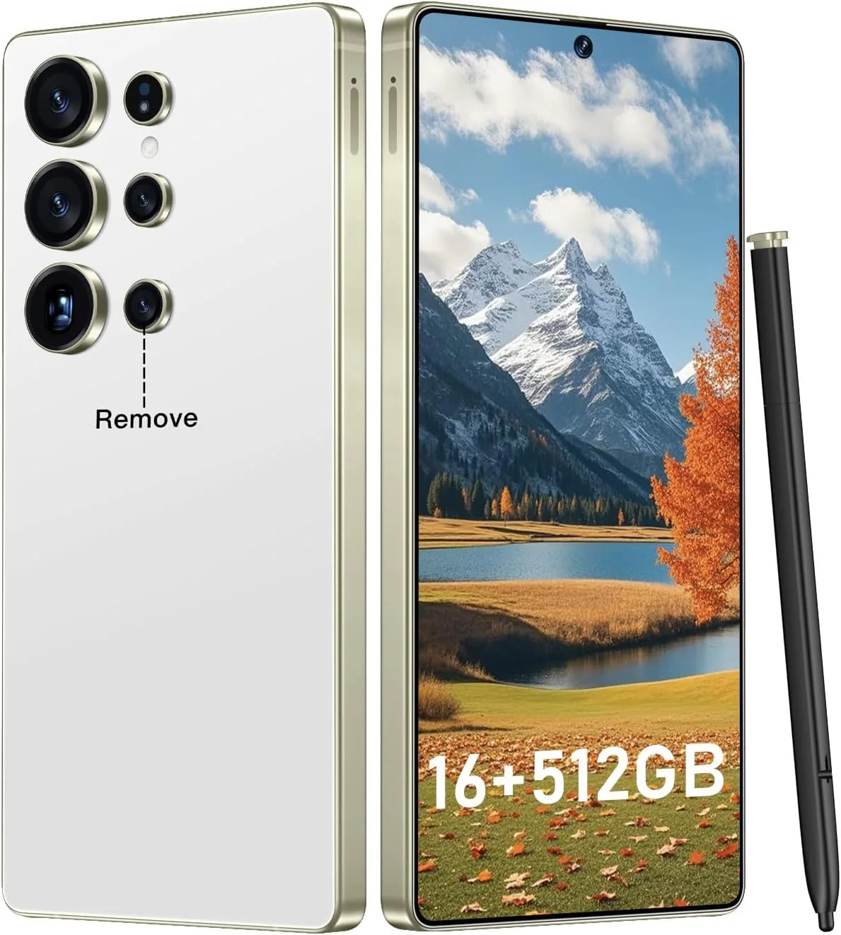 OEJBK I25 Ultra: Powerhouse 16GB/512GB, 2-Day 7000mAh Battery, Huge 6.99" Android 14 Phone w/Built-in Stylus - Your All-in-One Device The Superior Choice (White)