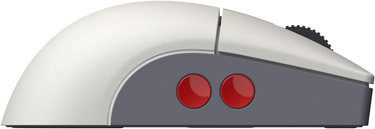 8BitDo Retro R8 Mouse with Charging Dock, PAW 3395 Optical Sensor DPI 26,000, Wireless Mouse with 4K Polling Rate, Programmable Buttons, and Kailh Sword GM X Micro Switches - N Edition