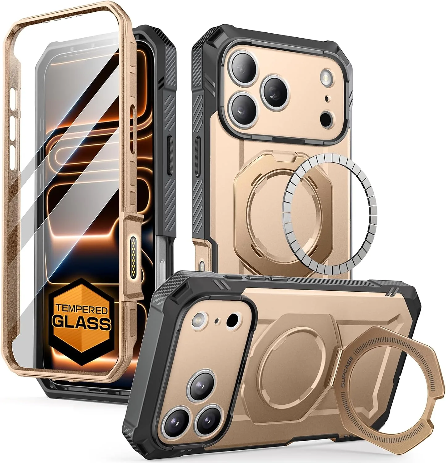 SUPCASE for iPhone 18 Pro Case/iPhone 17 Pro Case, Glass Protector, Desert