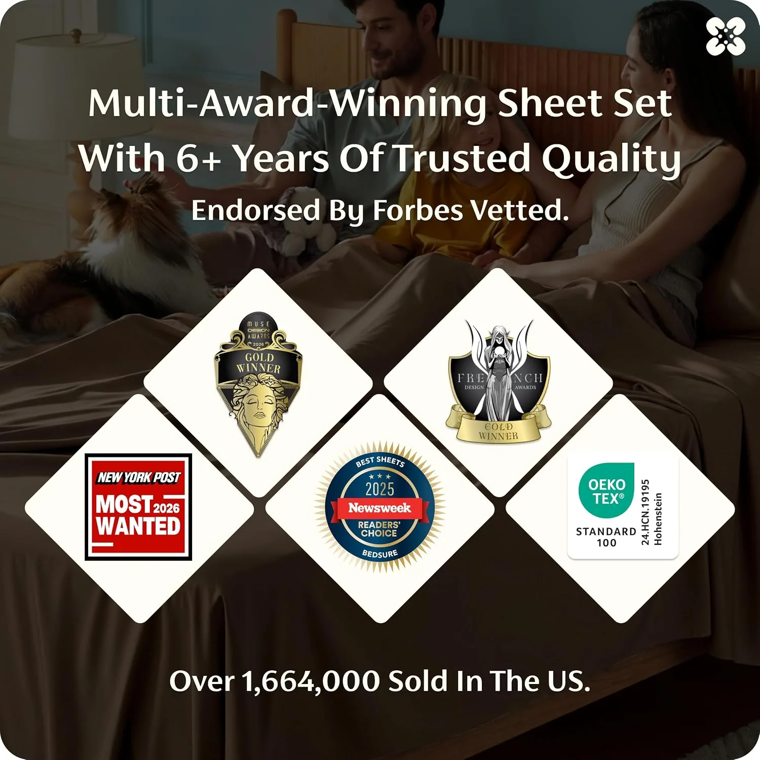 Bedsure PureWoven 100% Rayon Derived from Bamboo, Full Size Sheets, 4 PCS