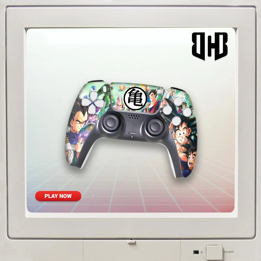 D. B. Z. FAM Custom PS-5 Controller Wireless compatible with Play-Station 5 Console by BCB Controllers | Proudly Customized in USA with Permanent HYDRO-DIP Printing (NOT JUST A SKIN) (MODDED)