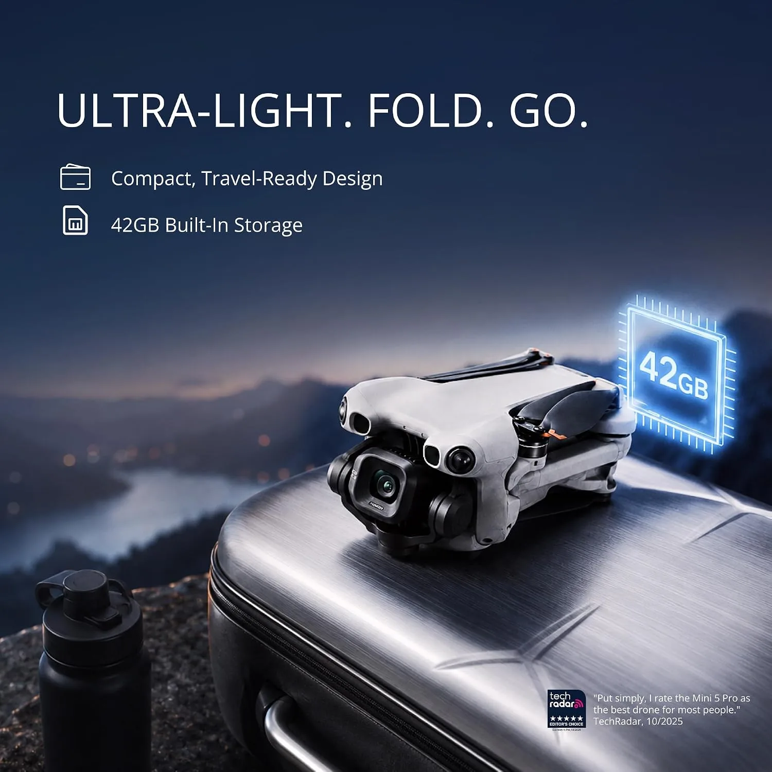 DJI Mini 5 Pro Drone with DJI RC-N3 Remote and Intelligent Flight Battery Bundle with Deco Gear CPS Exclusive 26 Month Protection Pack and Accessories Kit
