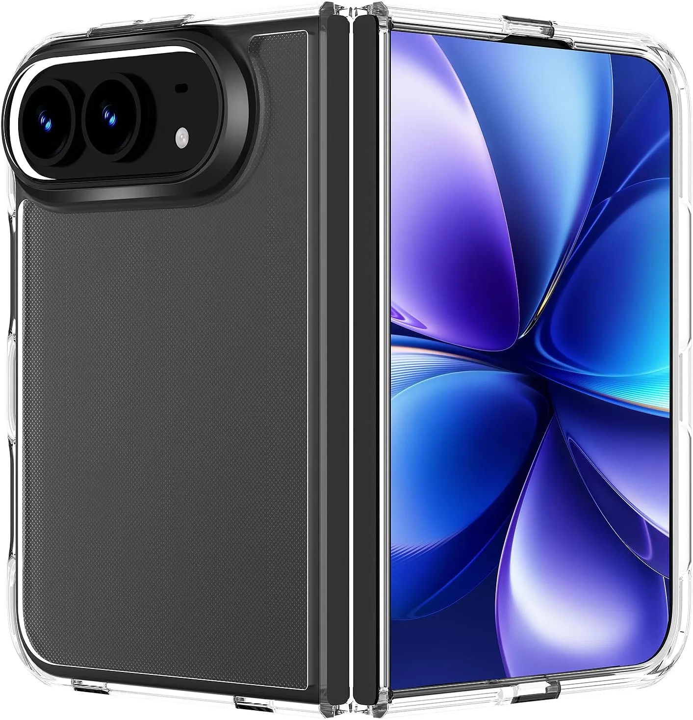 Funda para iPhone COOLQO Duo Ultra Clear con soporte negro